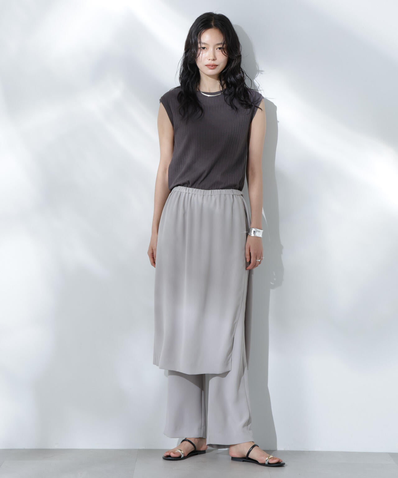 Anti Soaked(R) 汗染み防止リブノースリーブTシャツ(セットアップ可) 6695124305