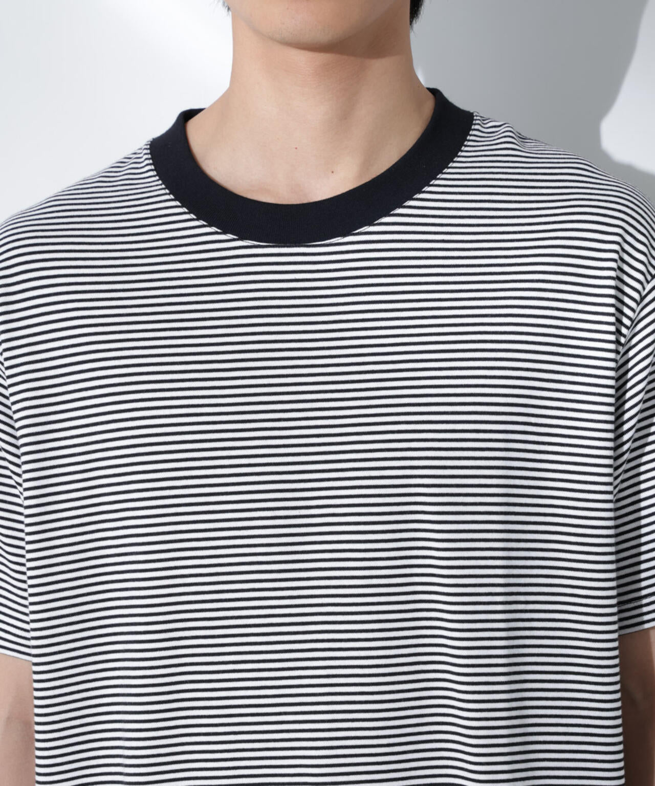 Anti Soaked(R) 汗染み防止 ボーダーミドルシルエットTシャツ 6685124205