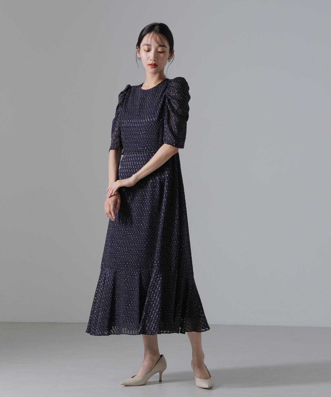 troisiemechaco/カットジャガードワンピース 6714219033