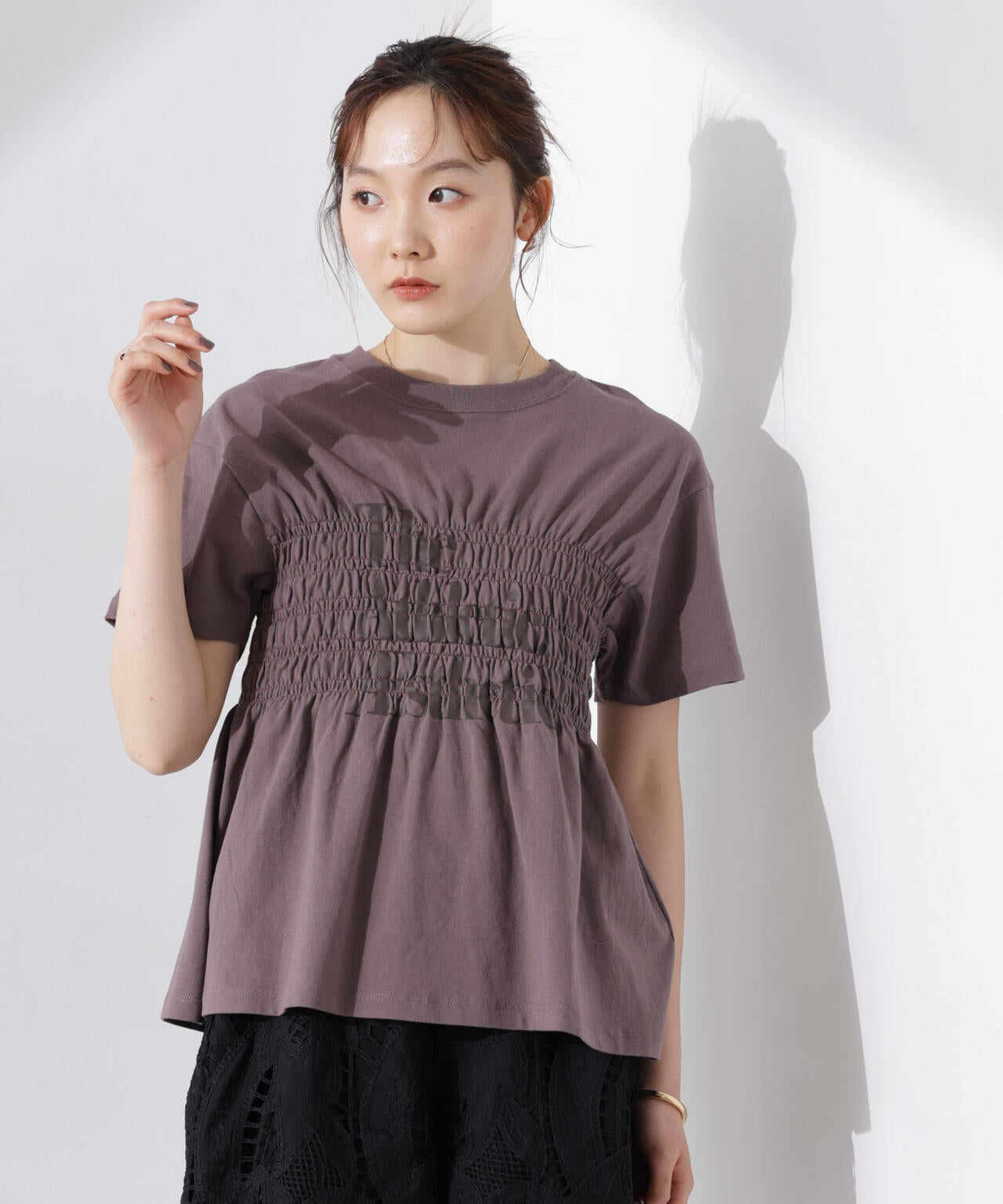 RUSSELL ATHLETIC/別注 Jersey Shirring T 6715124035