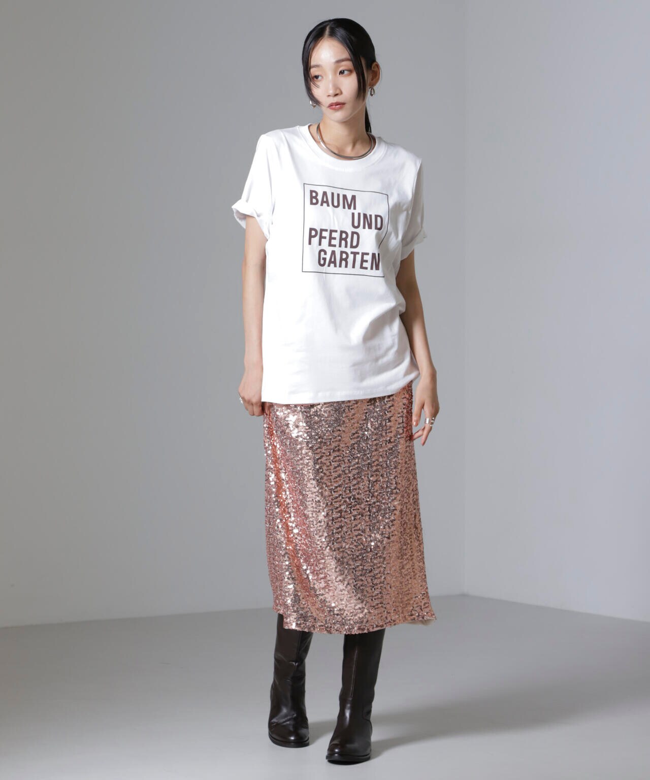 BAUM UND PFERDGARTEN/Sequins スカート(セットアップ可) 6714230014
