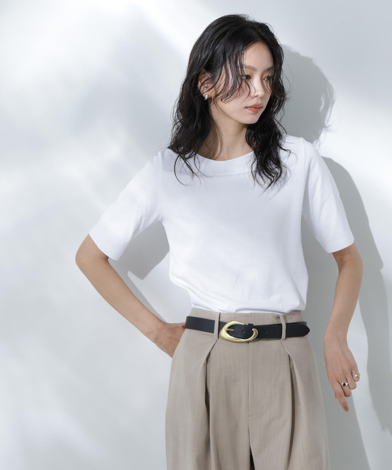 Anti Soaked(R) 汗染み防止ボートネックTシャツ 6695124303