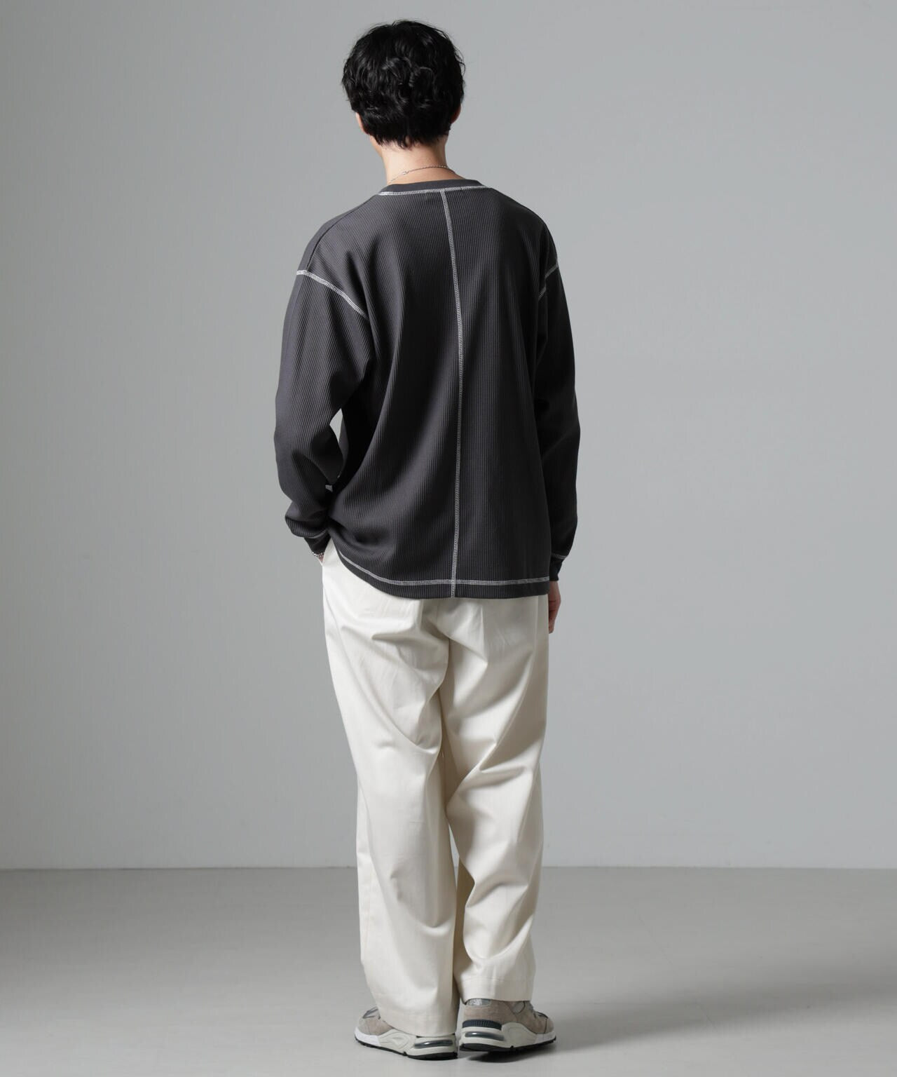 ステッチワッフルTシャツ 長袖 6724223240