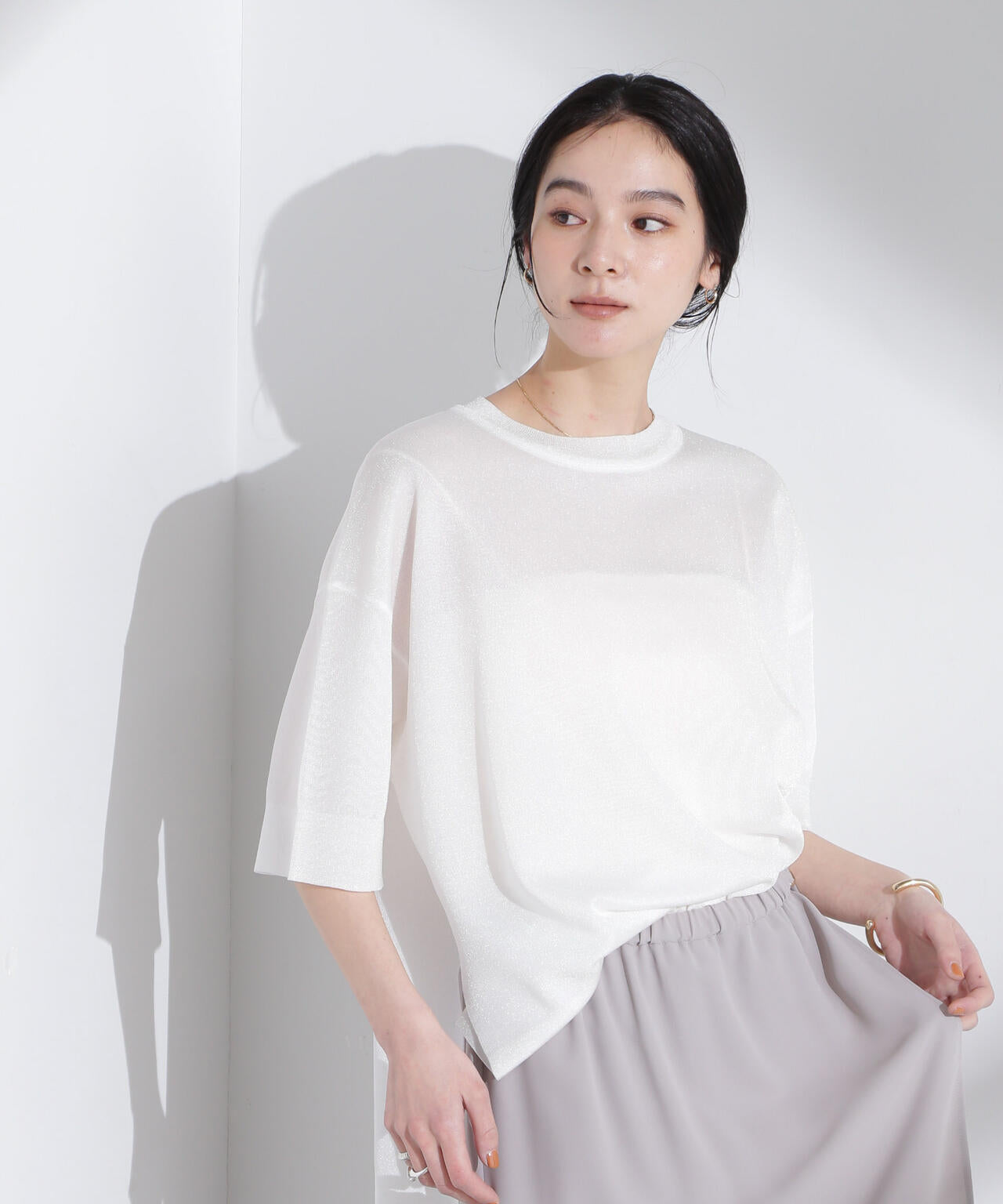 オーロララメシアースムースニットTシャツ 6695122312