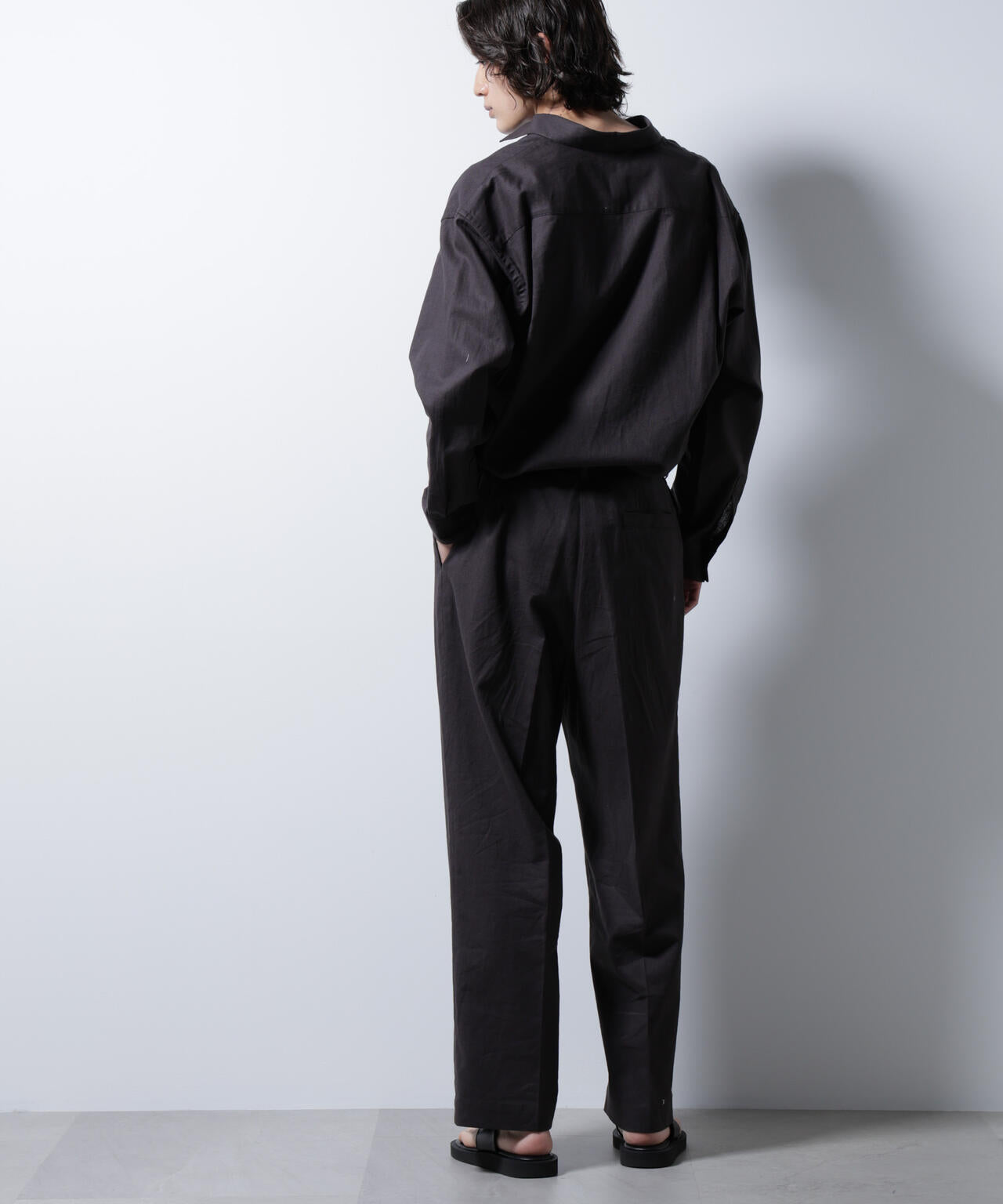 「BELGIUM LINEN FABRICS」リネンコットンストレートパンツ(セットアップ可) 6685127221