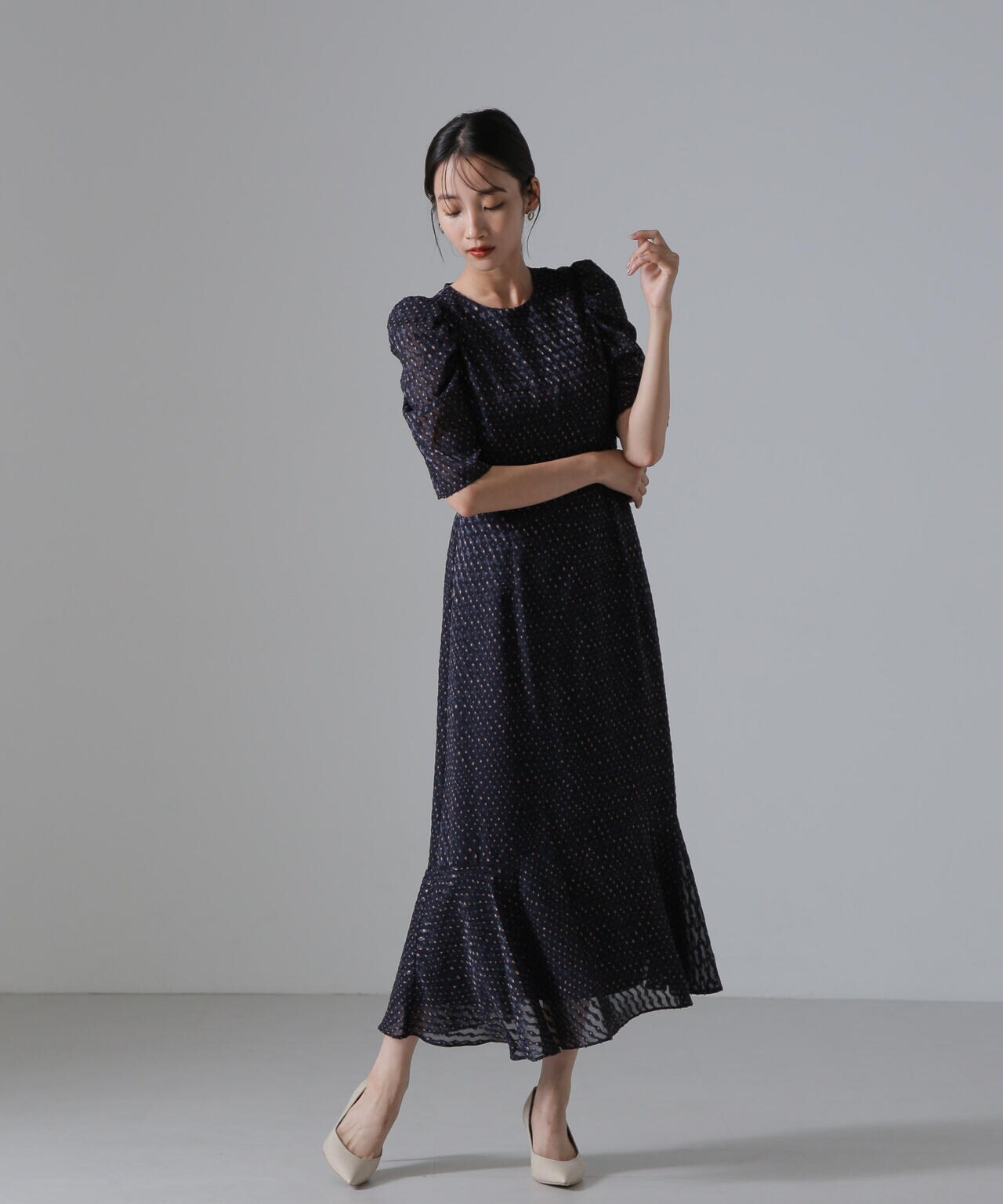 troisiemechaco/カットジャガードワンピース 6714219033