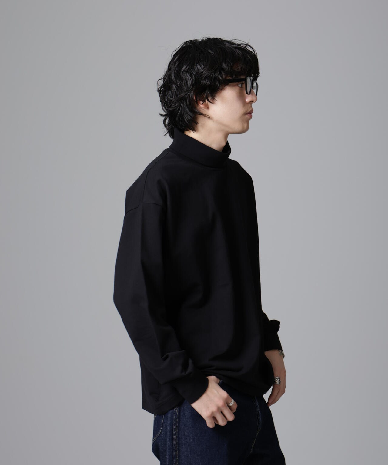 タートルカットミニ裏毛Tシャツ 長袖 6724223235