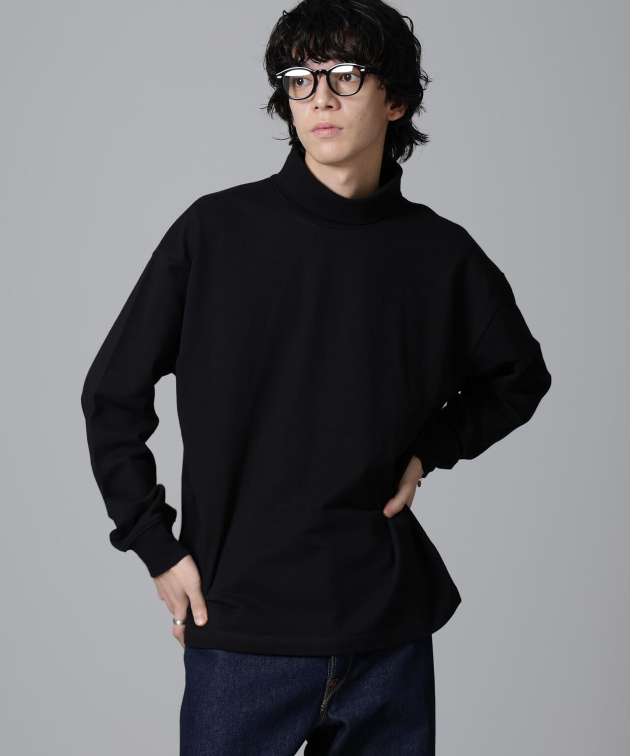 タートルカットミニ裏毛Tシャツ 長袖 6724223235