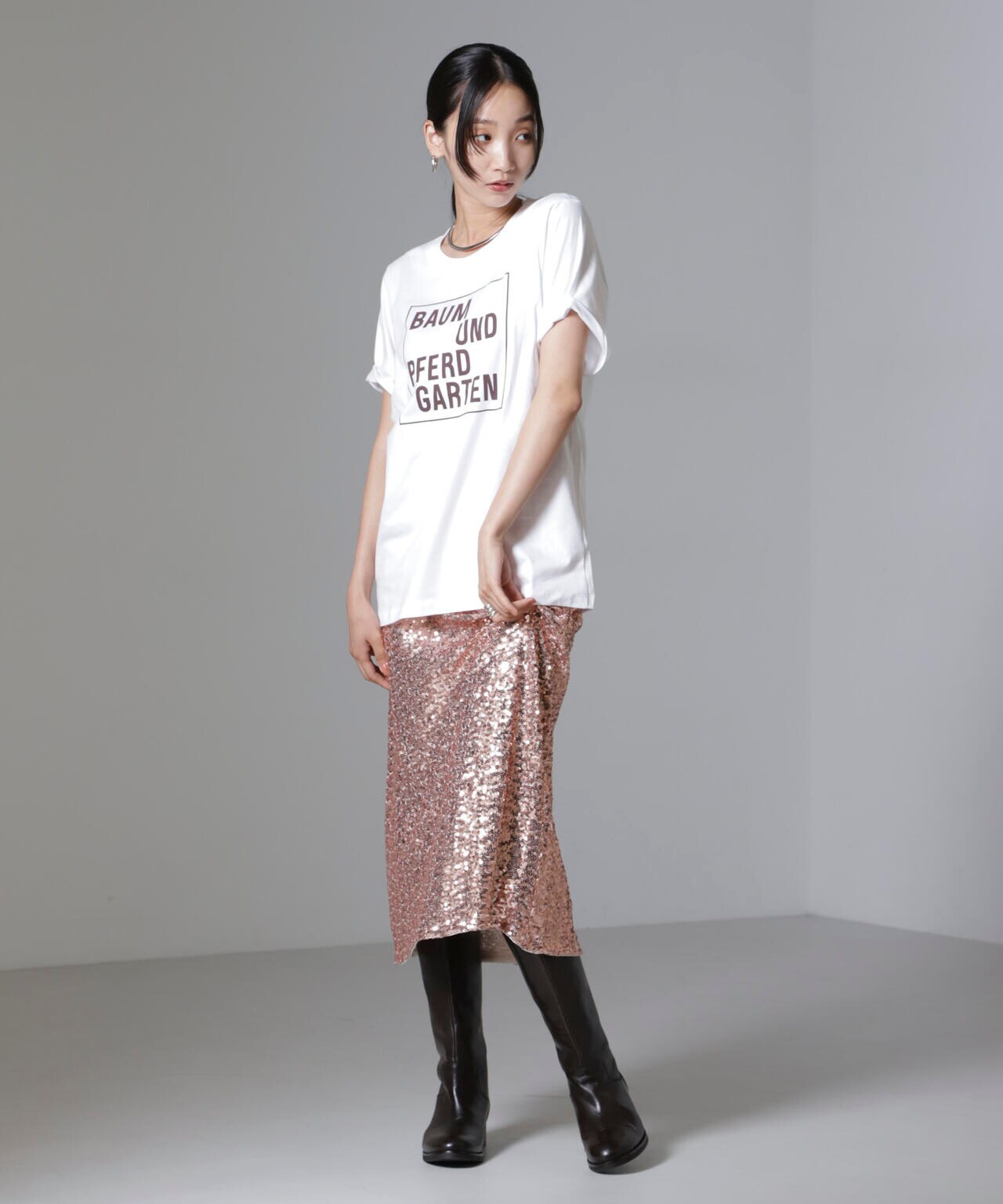 BAUM UND PFERDGARTEN/Sequins スカート(セットアップ可) 6714230014