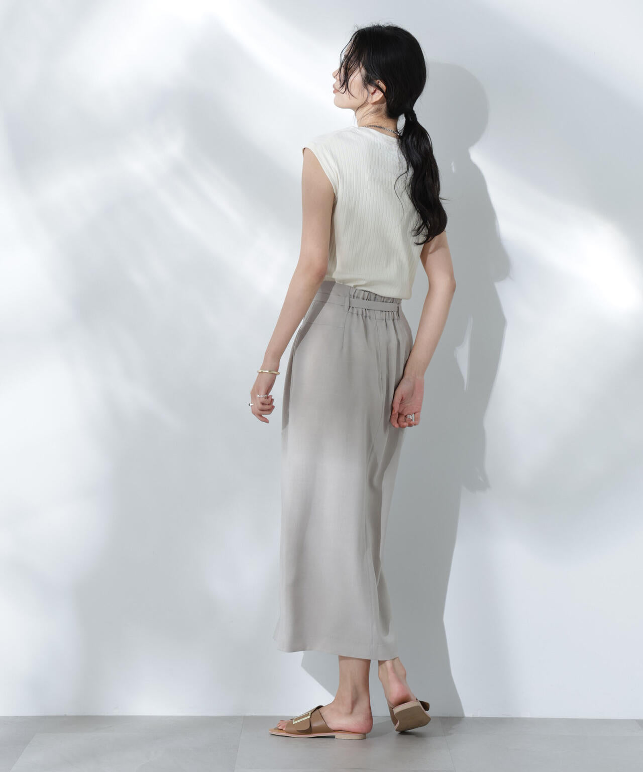 Anti Soaked(R) 汗染み防止リブノースリーブTシャツ(セットアップ可) 6695124305