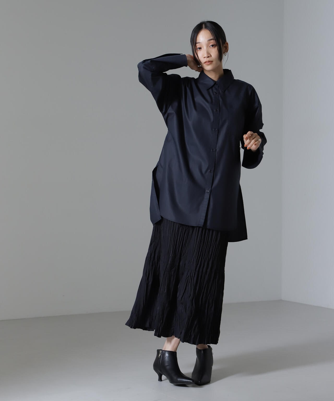 サイドタブ付ワイドスリーブシャツ 6734220314