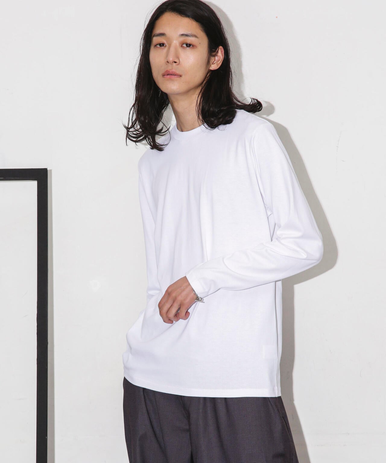 Anti Soaked 汗染み防止 クルーネックTシャツ長袖 6684123208
