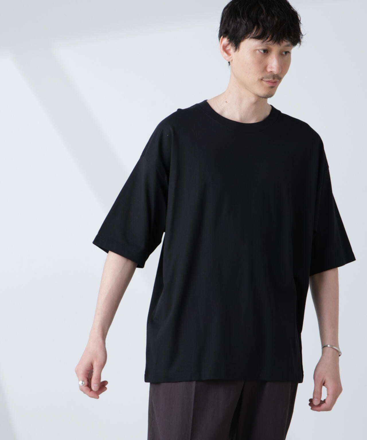 WEB限定/Anti Soaked(R) 汗染み防止 クルーネック ビッグシルエットTシャツ 6685124233