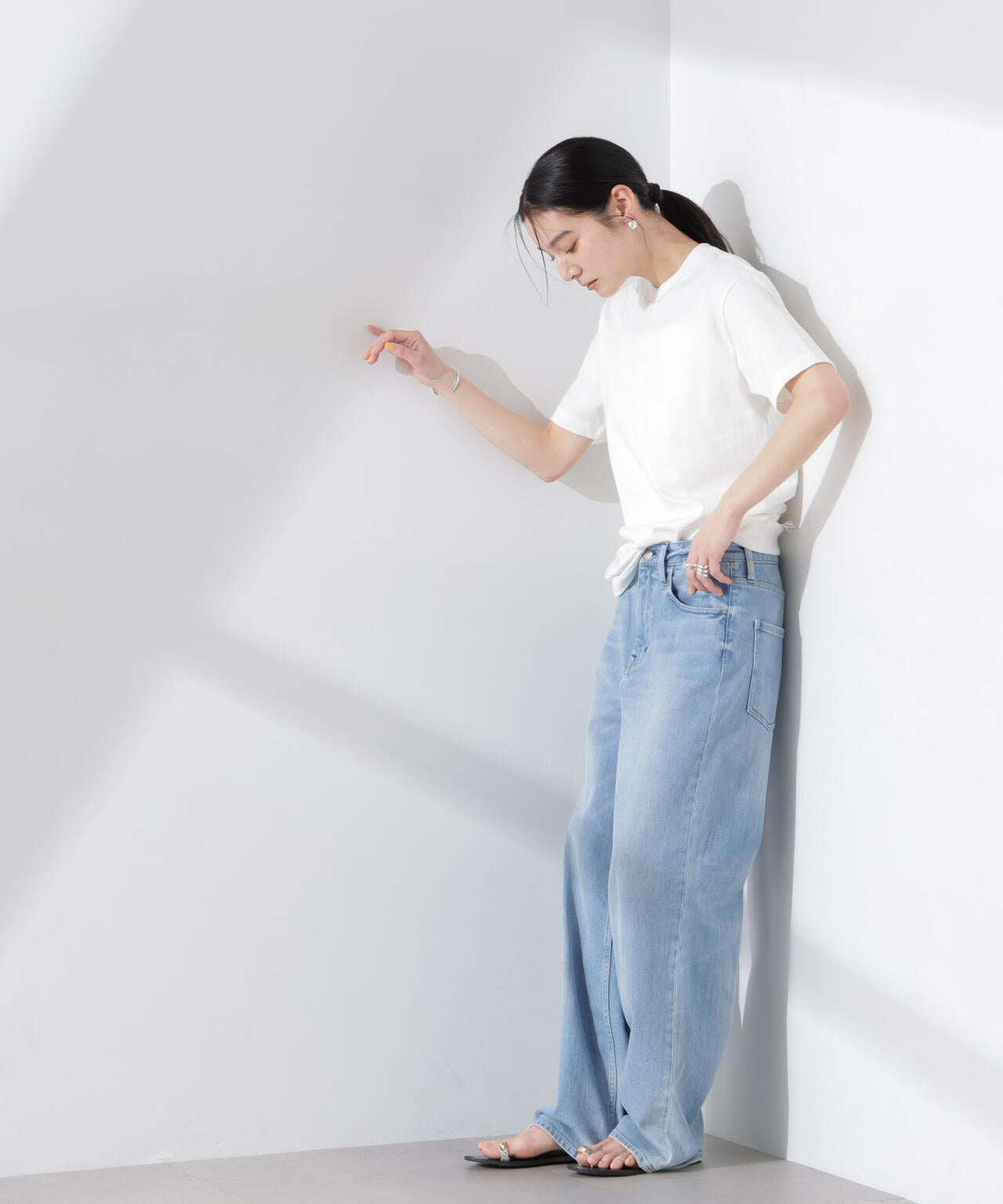 Hanes/1P T-SHIRTS SHIRO クルーネックTシャツ 6715124010