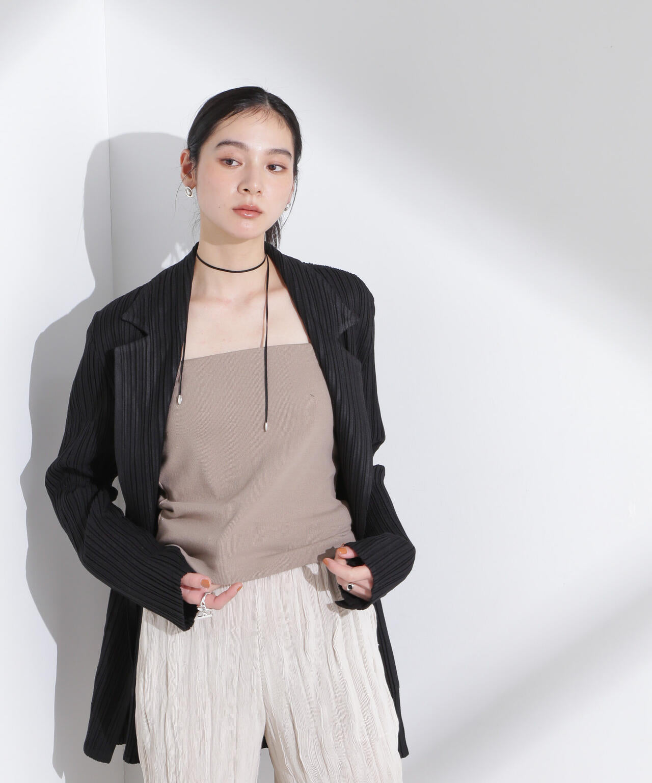 Gongdid Design/Cotton pleated blazer(セットアップ可) 6715116008