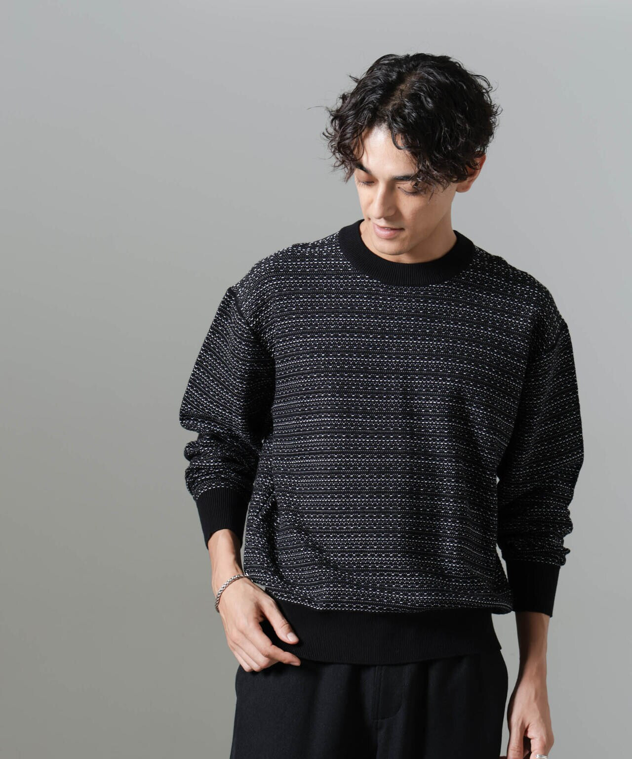 「NJ/CLUB」HOMESTOCK ジャガードニット 6684222241