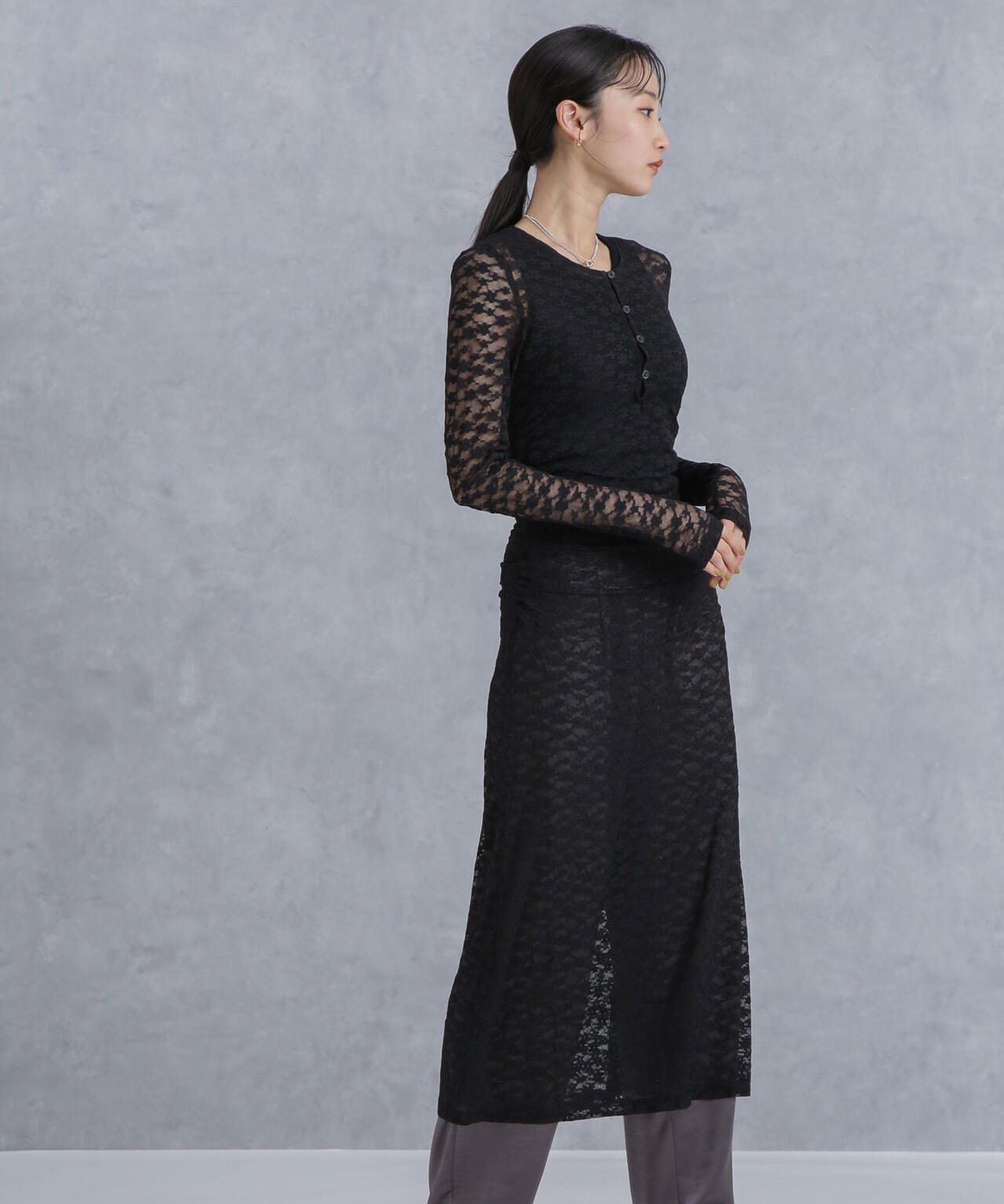 Baum und Pferdgarten/JULITA Lace Stretch ワンピース 6714119034
