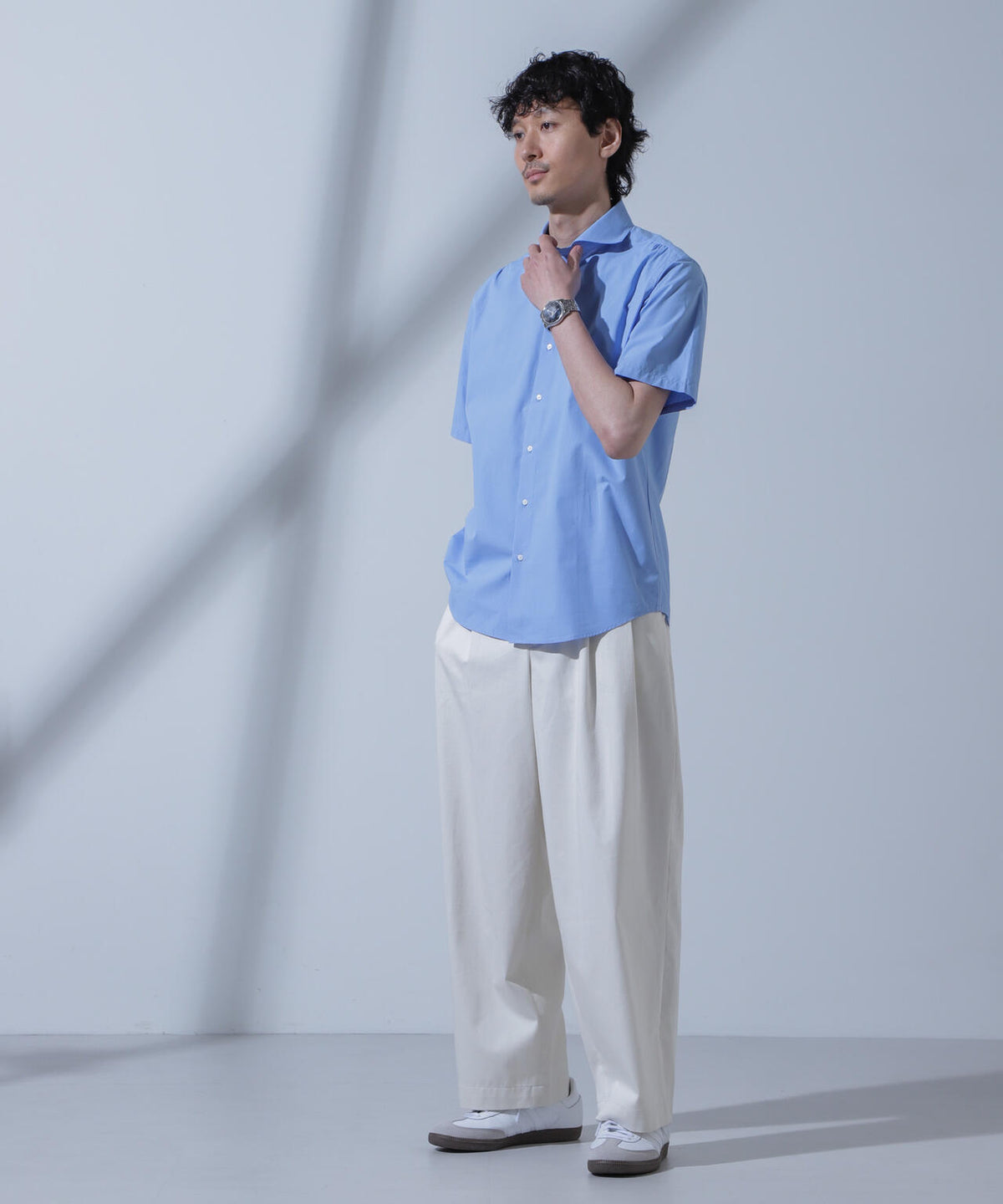 「N SHIRTS」AntiSoaked(R)汗染み防止ホリゾンタルカラーシャツ半袖 6684121209