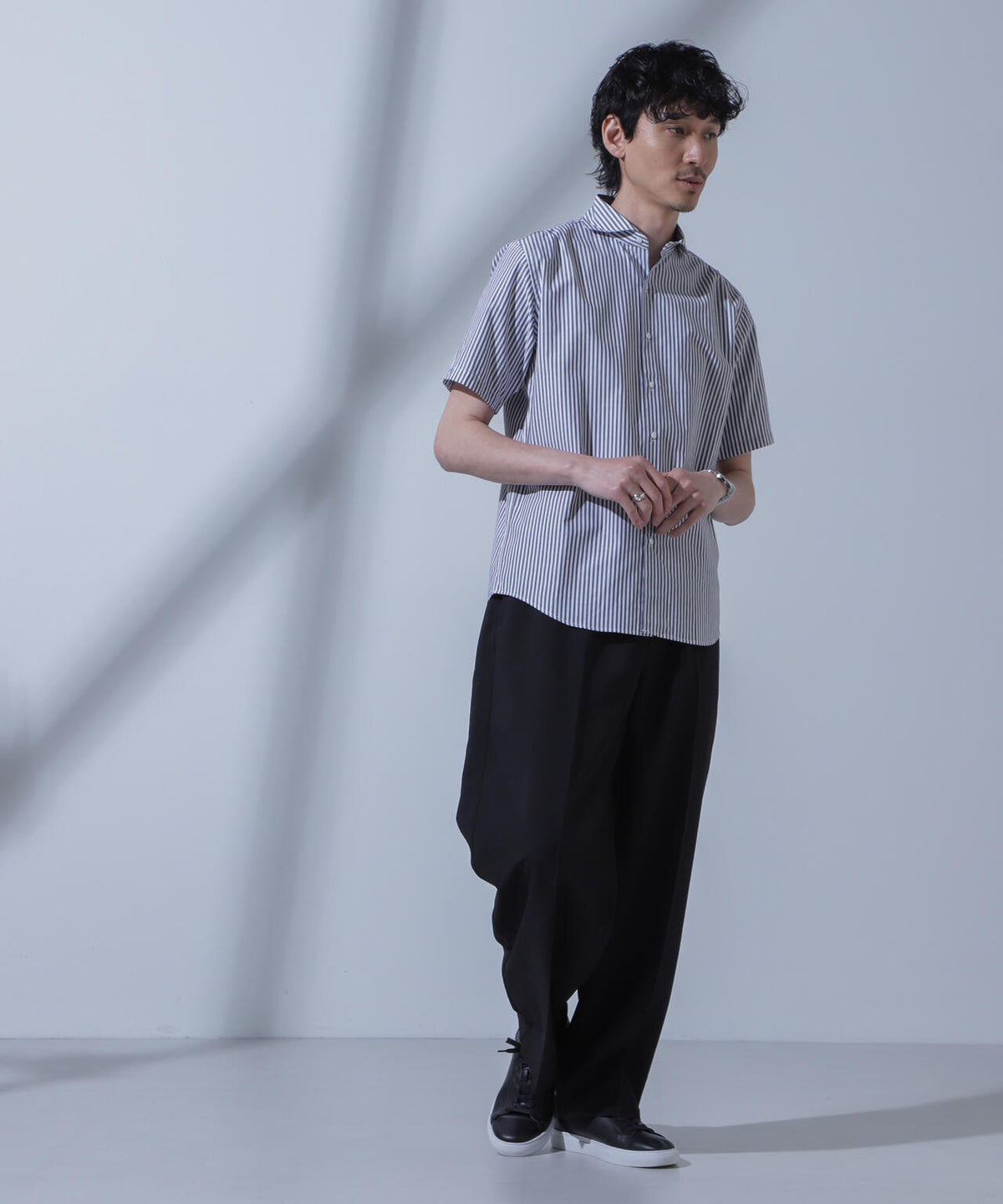 「N SHIRTS」AntiSoaked(R)汗染み防止ホリゾンタルカラーシャツ半袖 6684121209