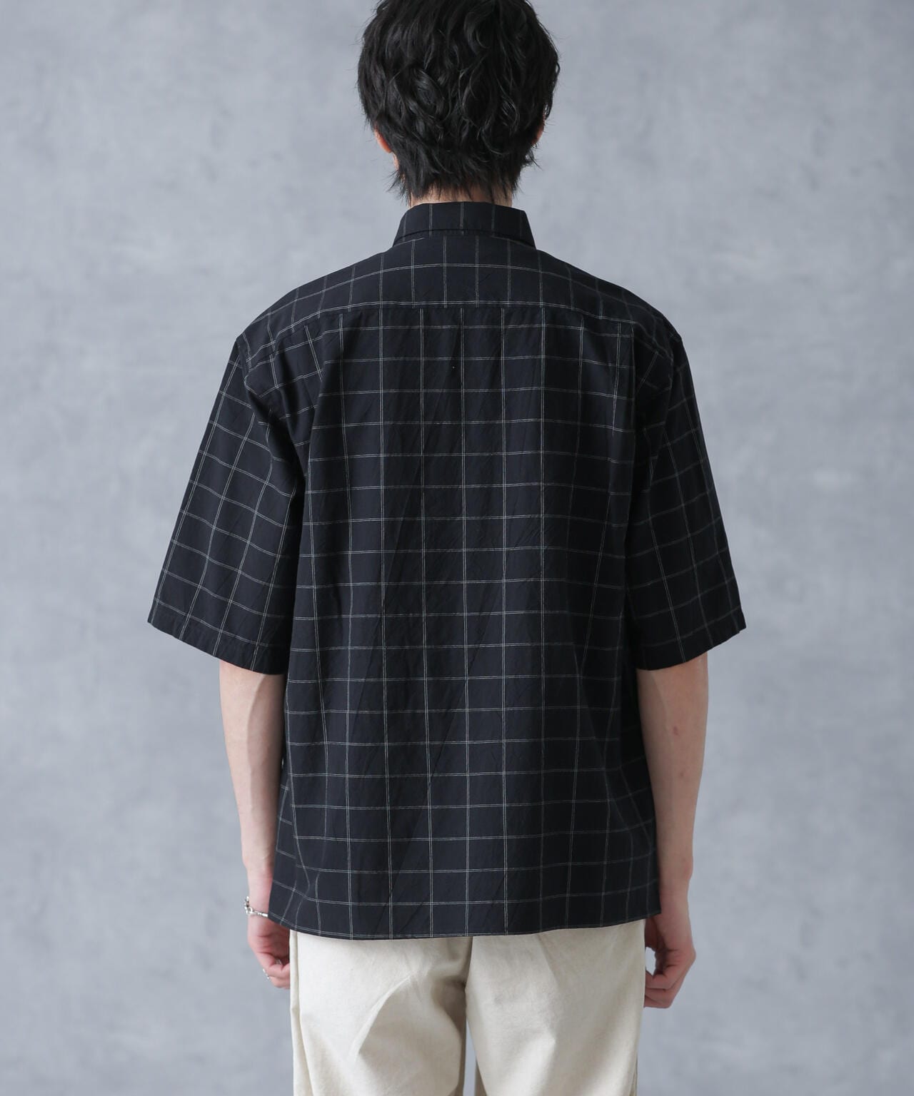 ウインドウペンチェックレギュラーカラーシャツ 6684121210