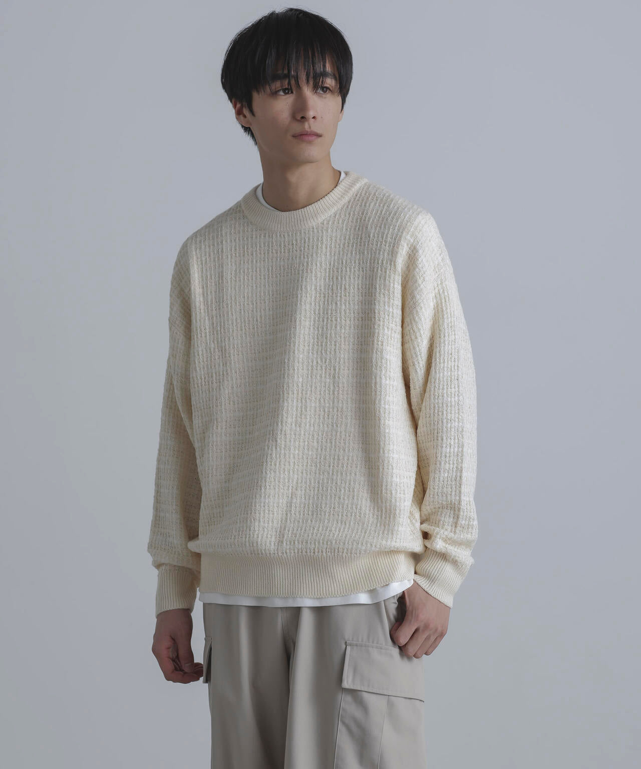 ツィードライクプルオーバーニット 6684122219