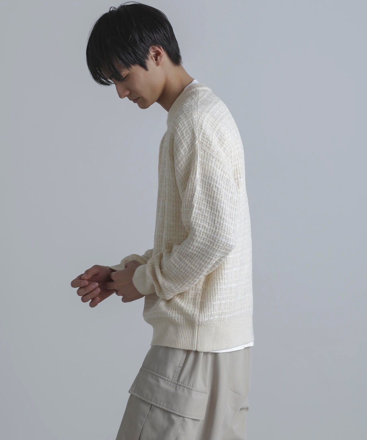 ツィードライクプルオーバーニット 6684122219