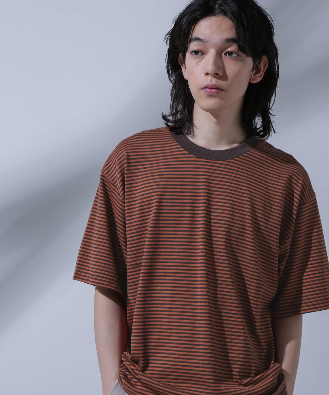 Anti Soaked(R)  汗染み防止 ボーダークルーネックTシャツ 6684124214
