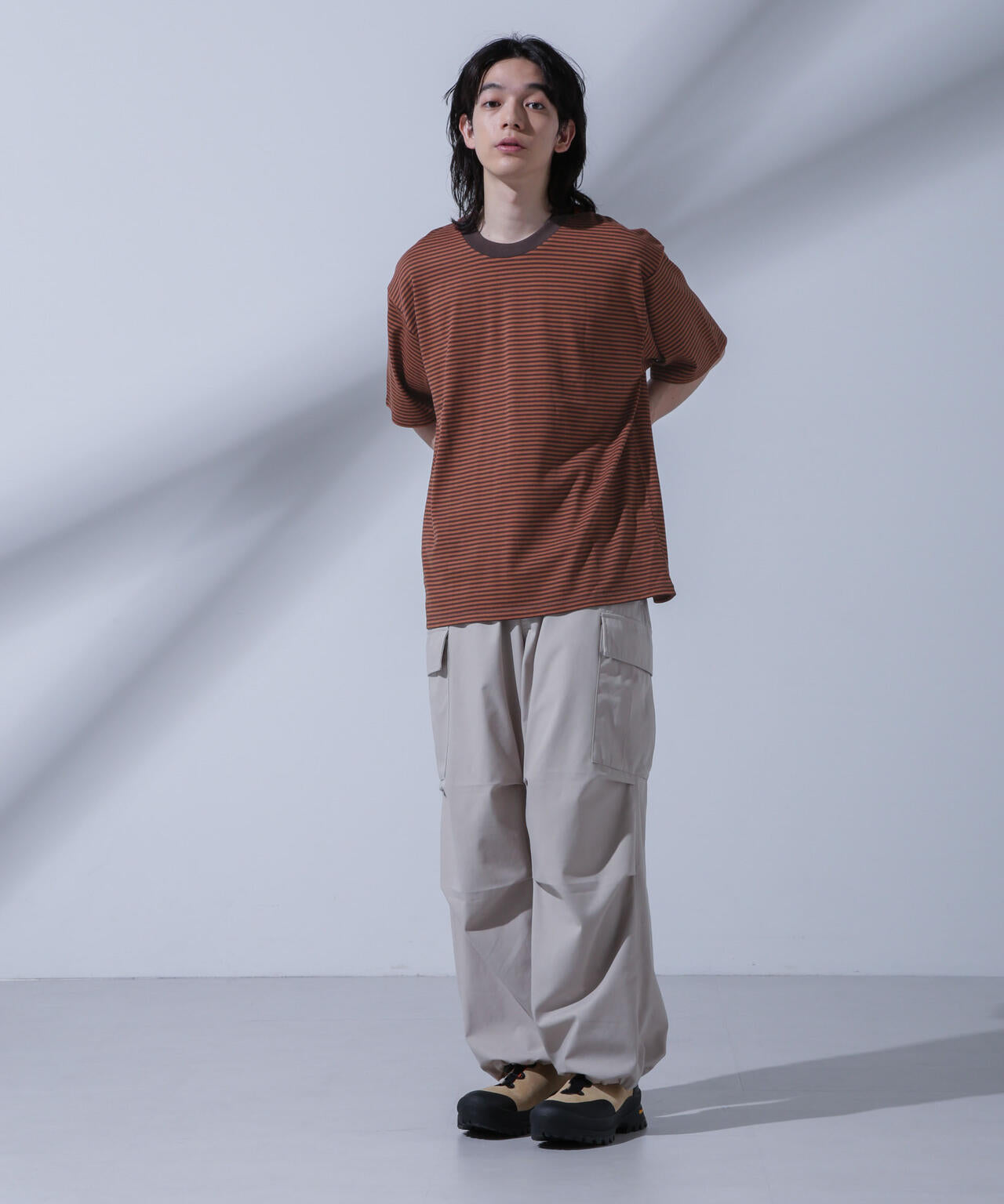 Anti Soaked(R)  汗染み防止 ボーダークルーネックTシャツ 6684124214