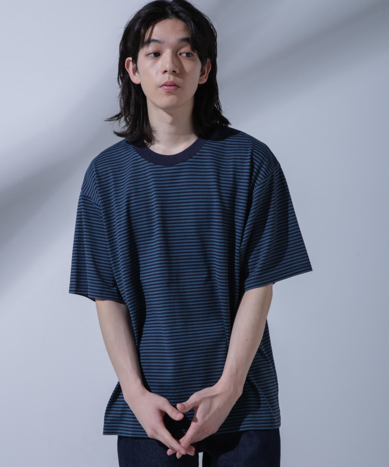 Anti Soaked(R)  汗染み防止 ボーダークルーネックTシャツ 6684124214