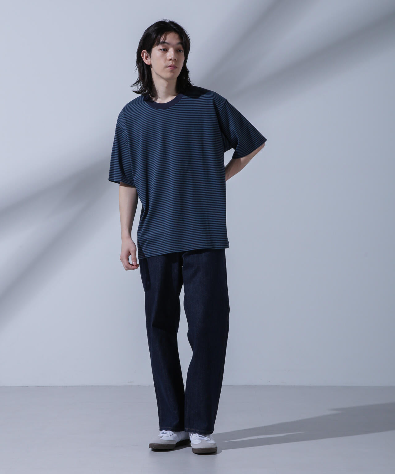 Anti Soaked(R)  汗染み防止 ボーダークルーネックTシャツ 6684124214