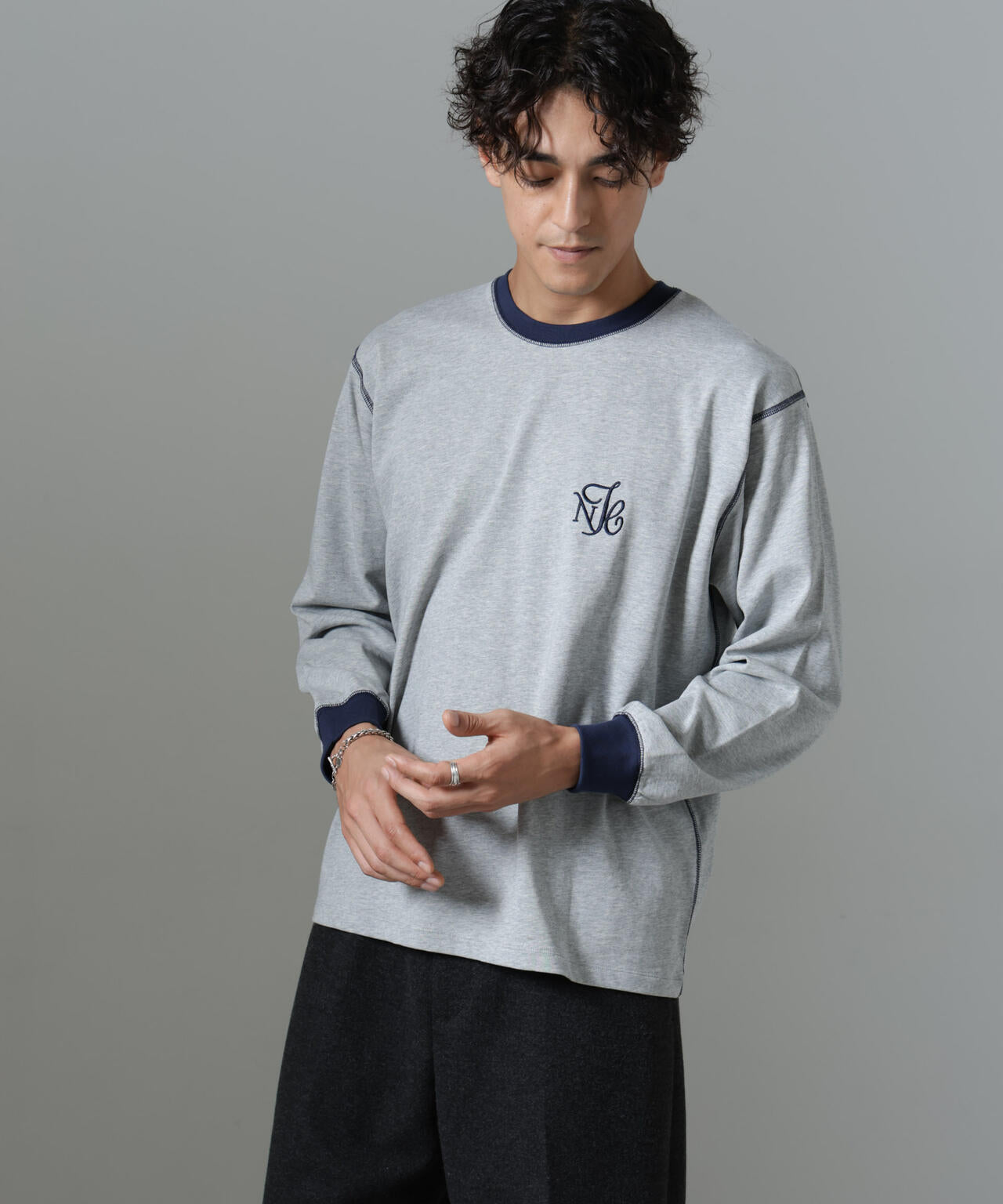 ｢NJ/CLUB｣PARKSTOCK ロゴ刺繍ロングスリーブTシャツ 6684223229