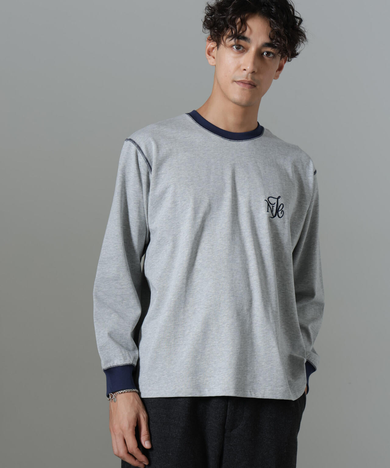 ｢NJ/CLUB｣PARKSTOCK ロゴ刺繍ロングスリーブTシャツ 6684223229