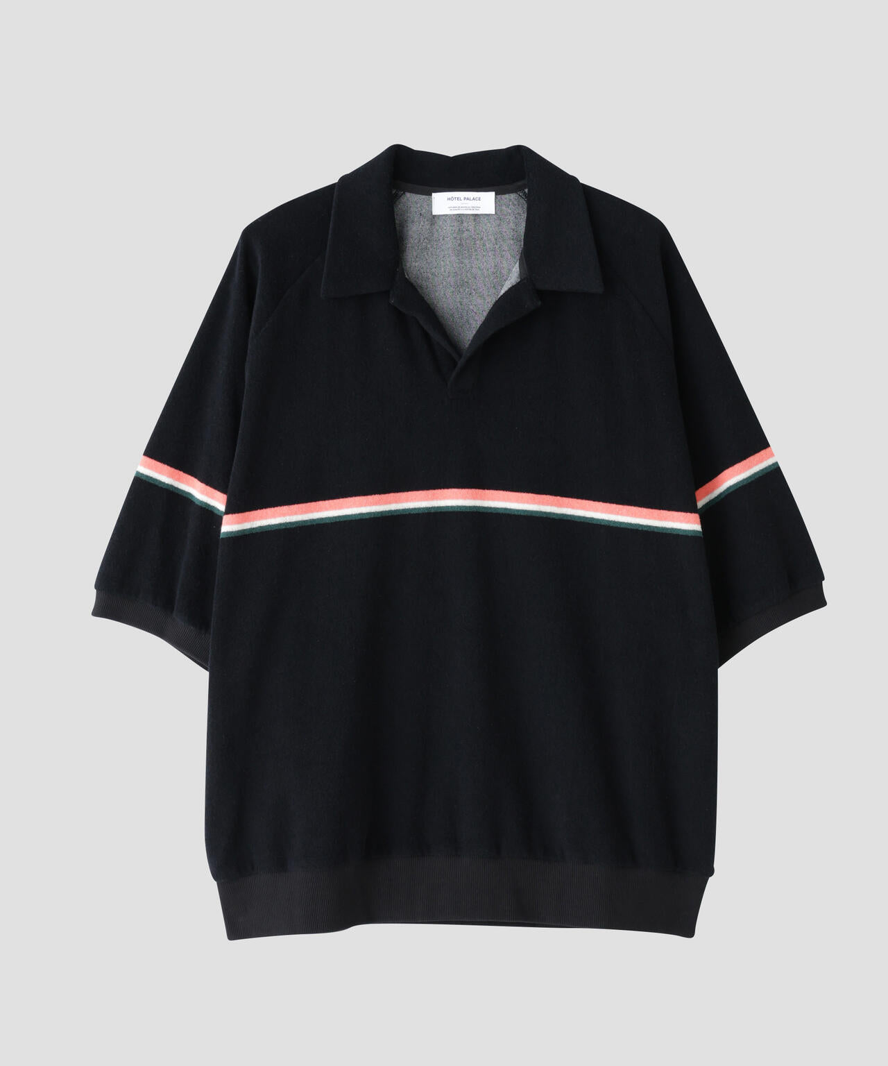 「HOTEL PALACE」オテルパラス レトロボーダーパイルスキッパーシャツ 6685124214