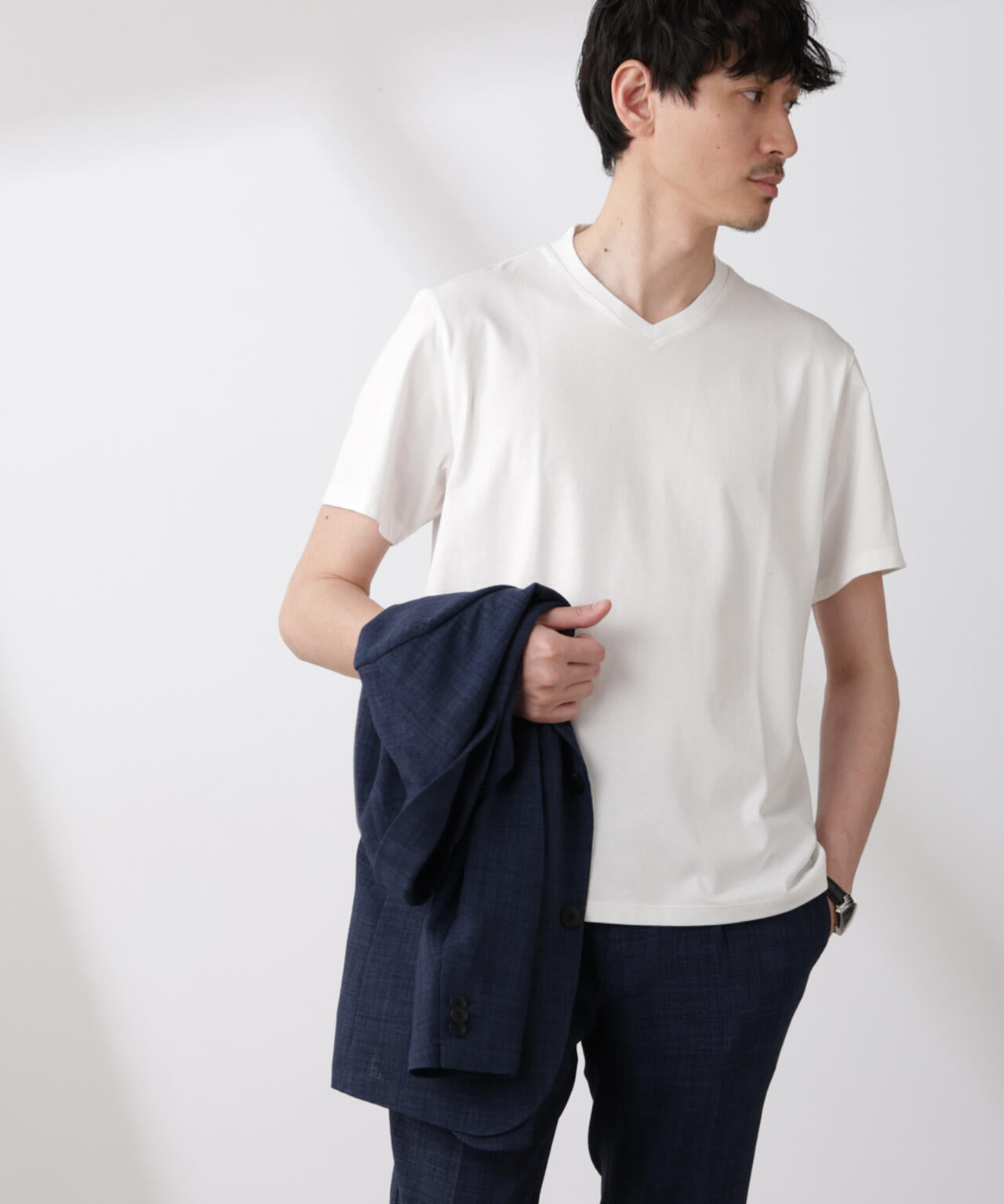 WEB限定/ジャケT(R) Vネック 半袖 6685124229