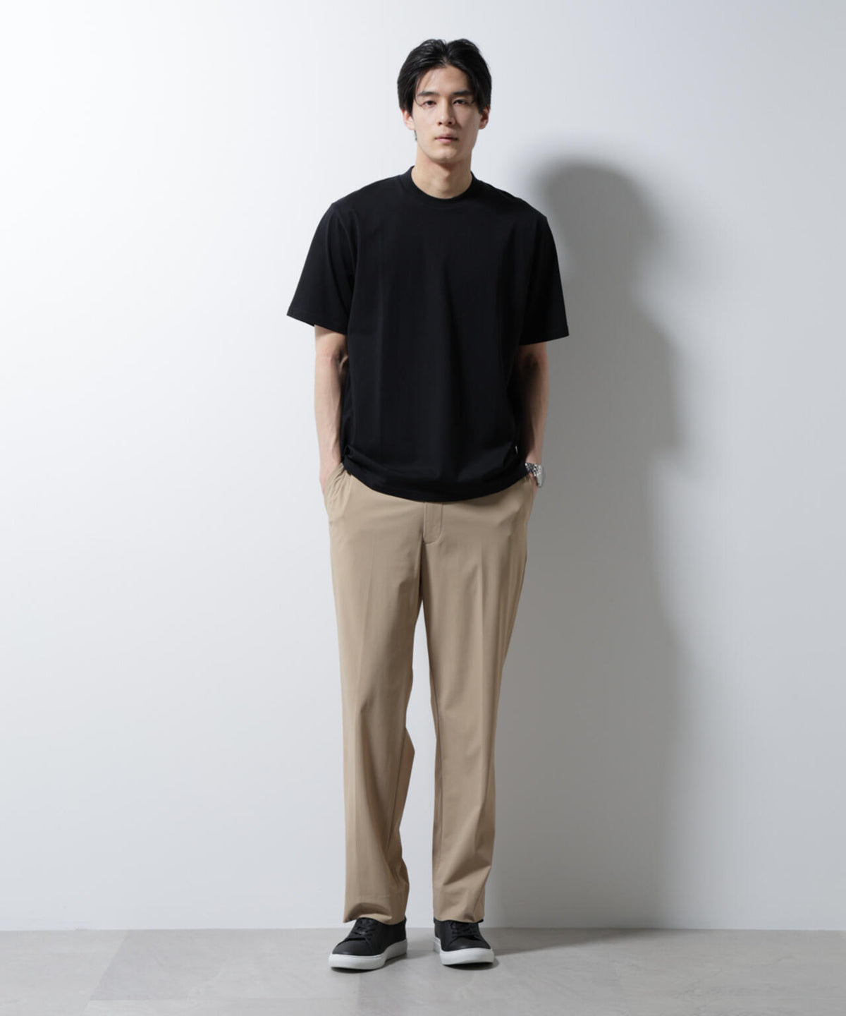 「NTROUSERS PREMIUM」クールタッチストレッチストレートパンツ撥水(セットアップ可) 6685129206