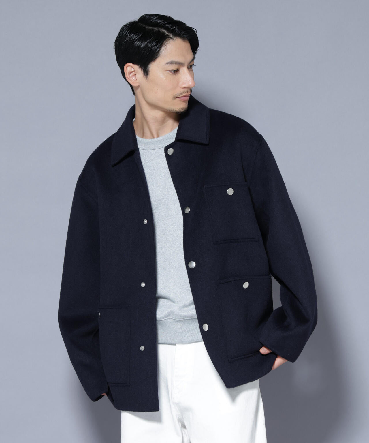 ウールリバーカバーオール