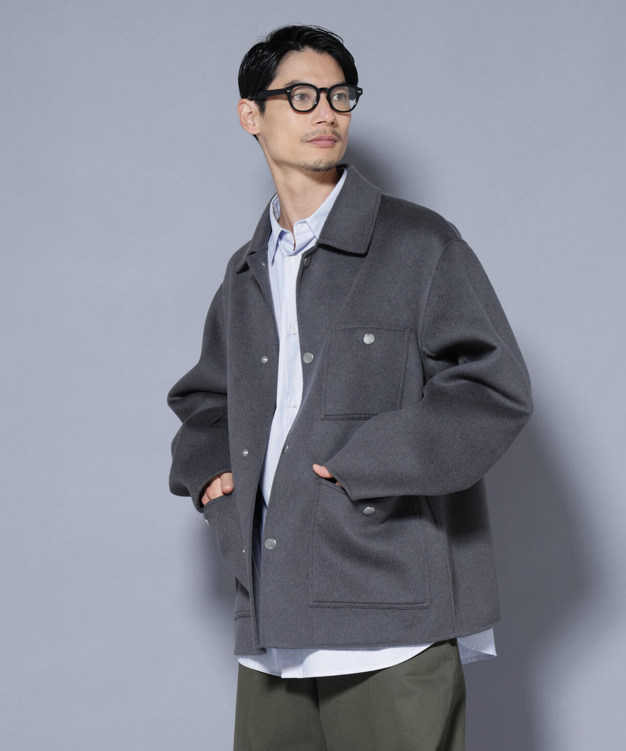 ウールリバーカバーオール