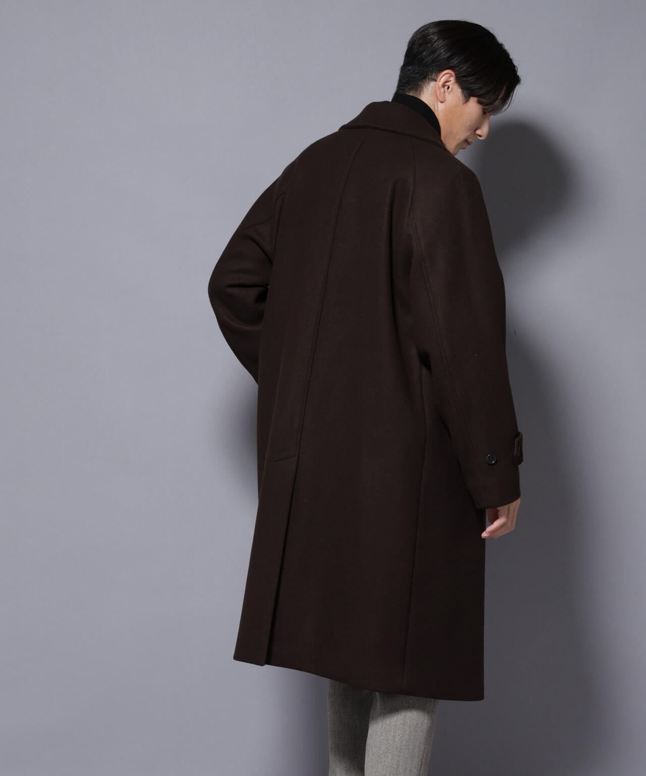 ウールカシミヤメルトンダブルコート 6685211204