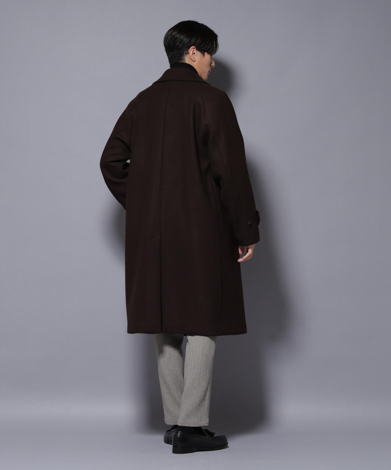 ウールカシミヤメルトンダブルコート 6685211204