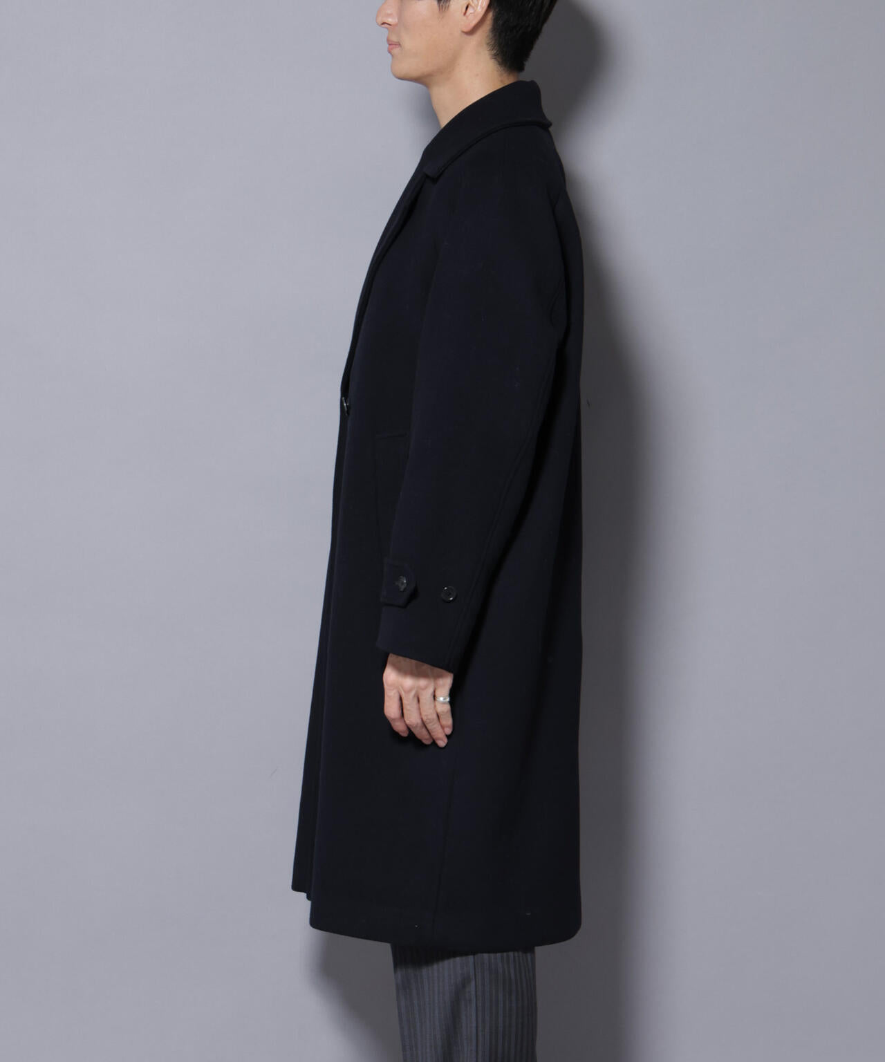 ウールカシミヤメルトンダブルコート 6685211204