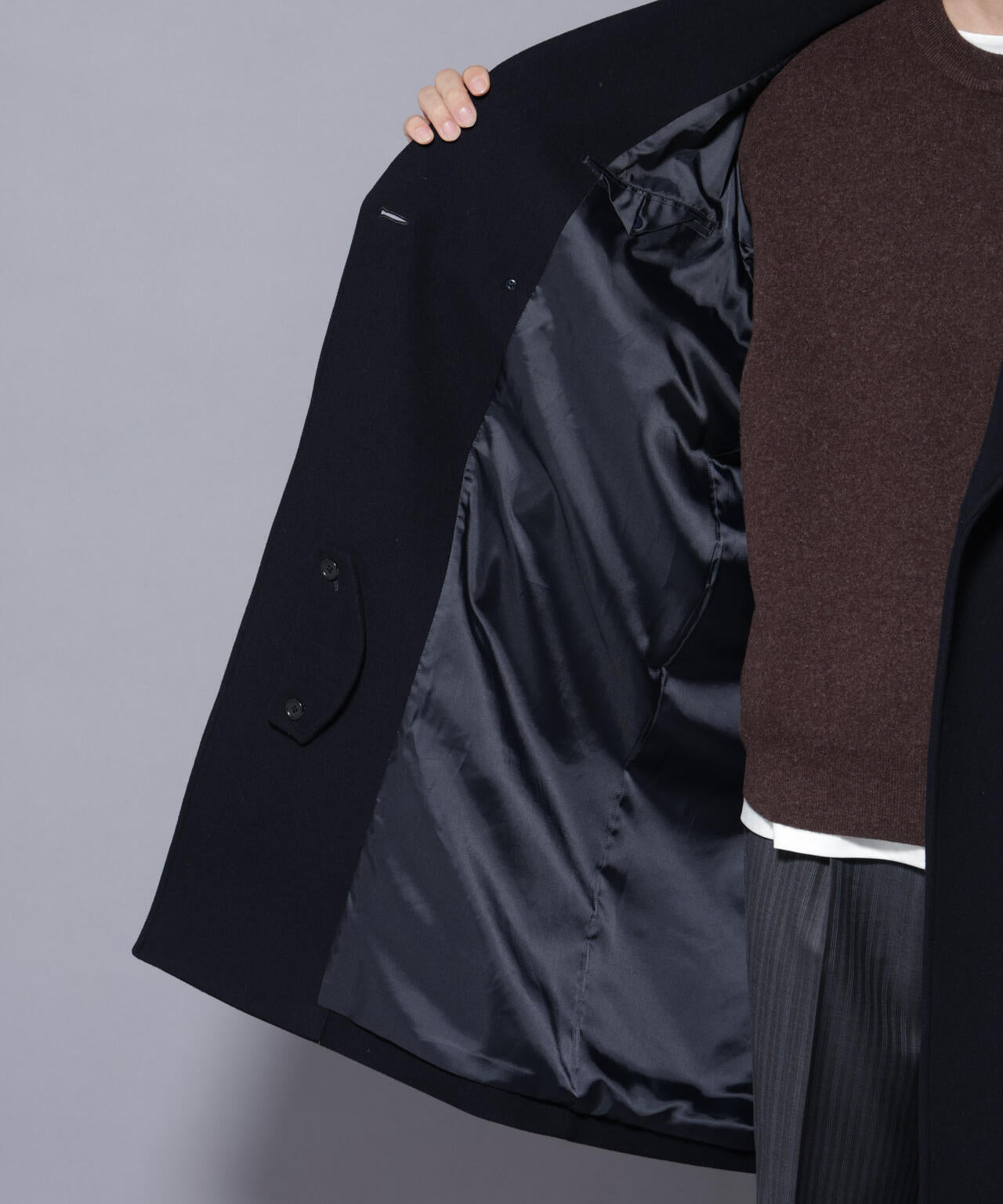 ウールカシミヤメルトンダブルコート 6685211204