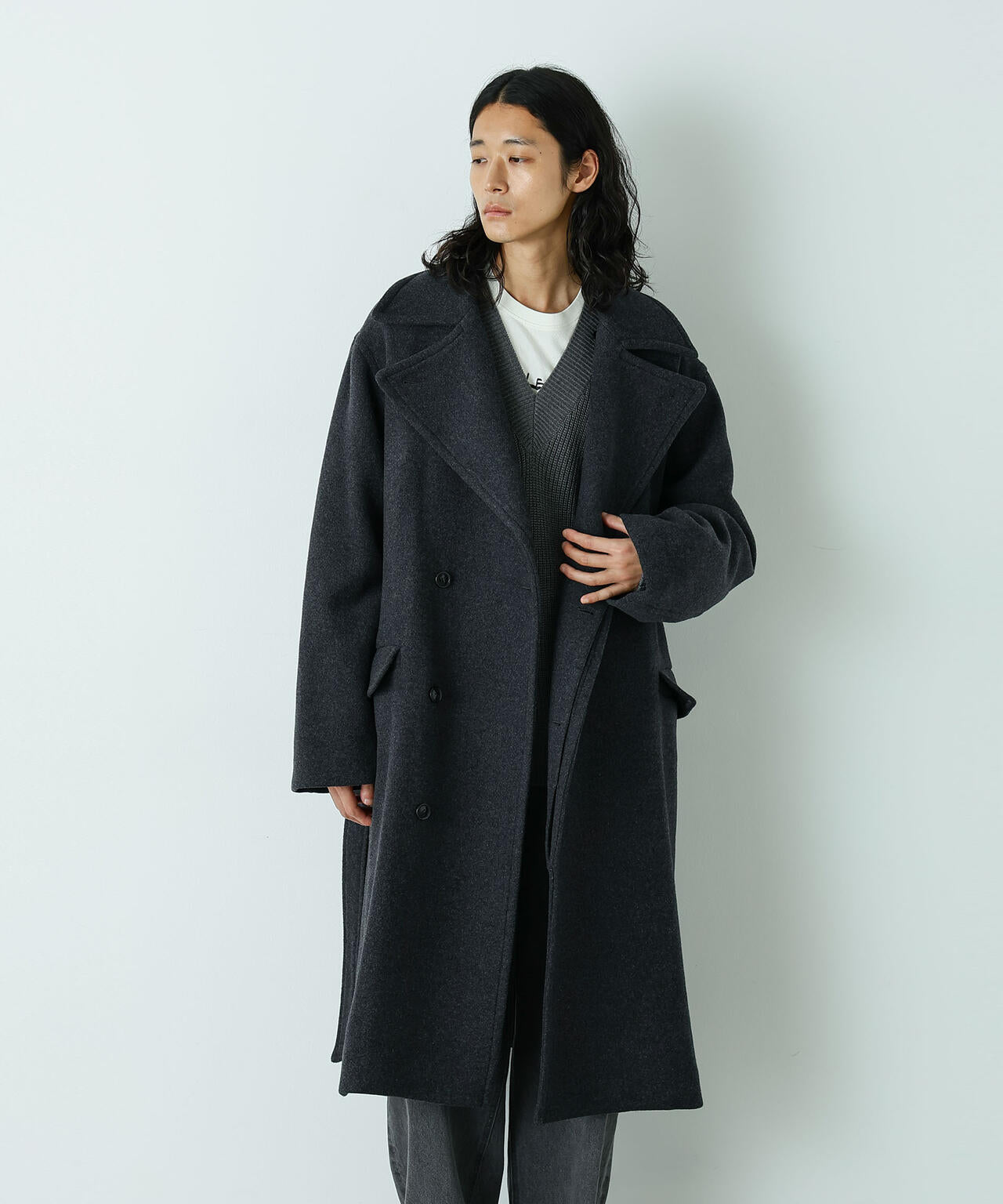 「HOTEL PALACE」ウールカシミヤ ロングコート 6685211210