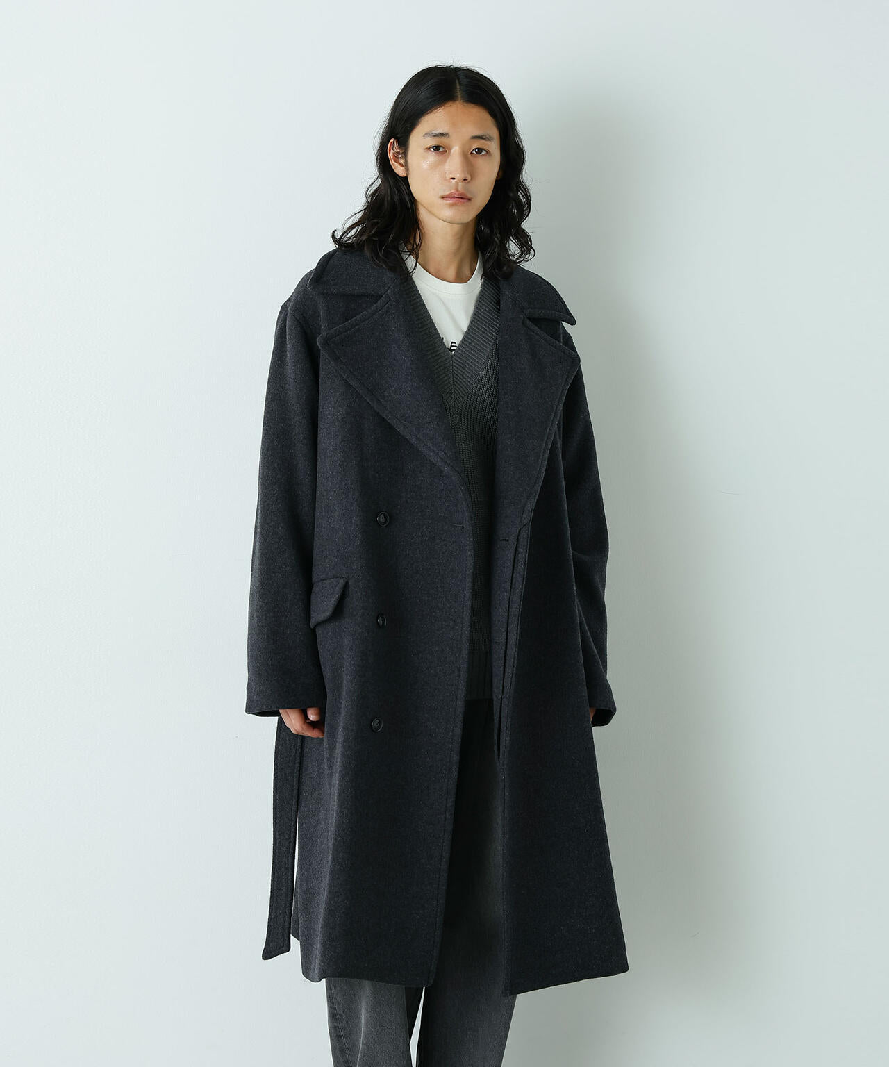 「HOTEL PALACE」ウールカシミヤ ロングコート 6685211210