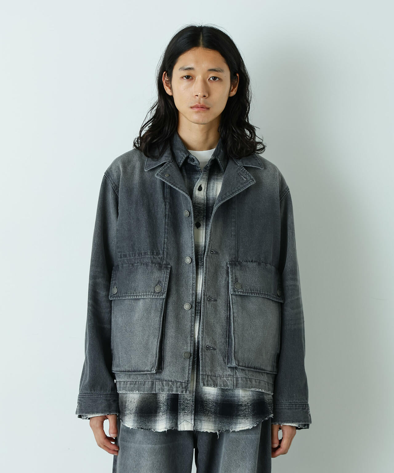 ｢HOTEL PALACE｣ フェードデニムカバーオールジャケット