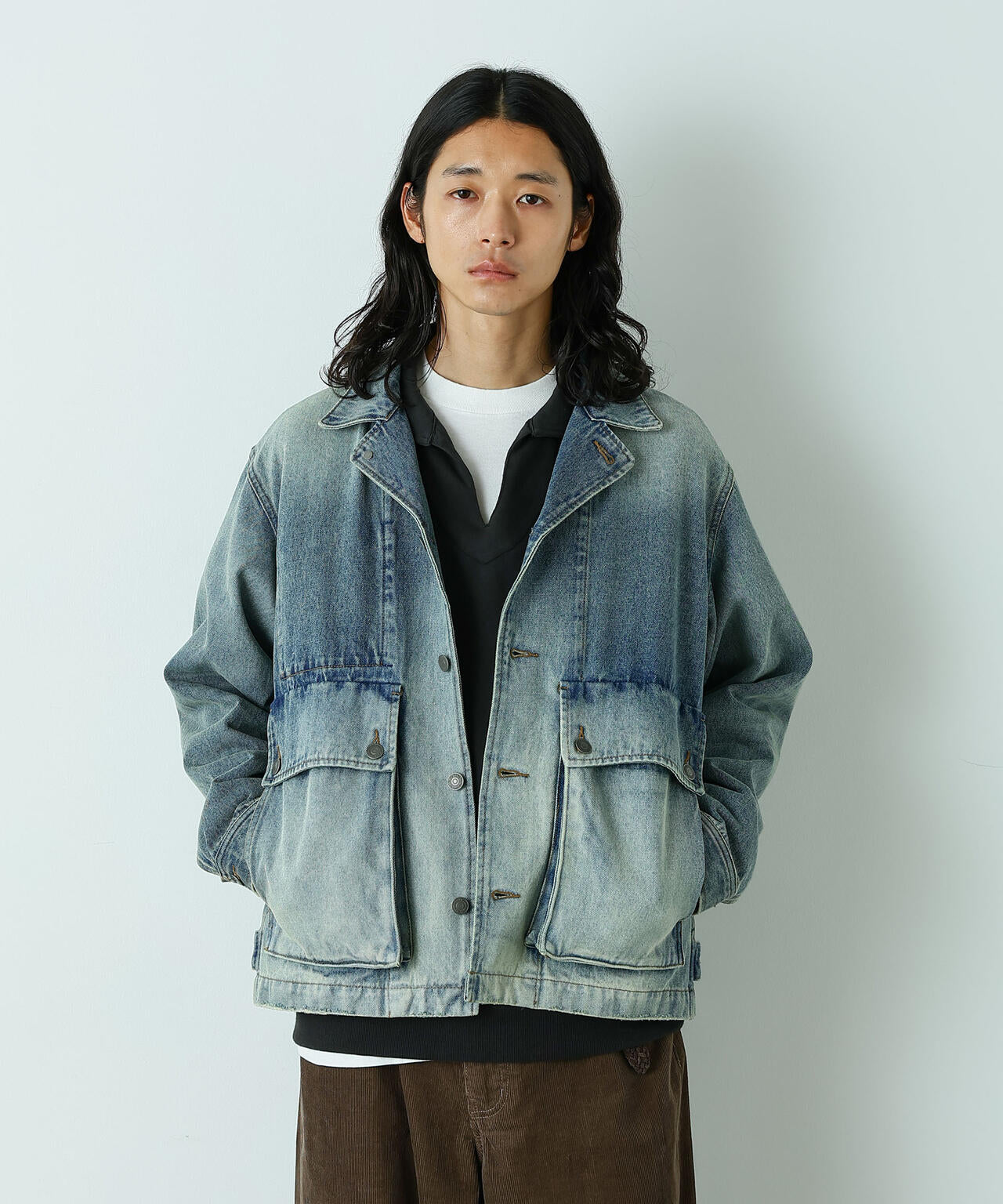 ｢HOTEL PALACE｣ フェードデニムカバーオールジャケット
