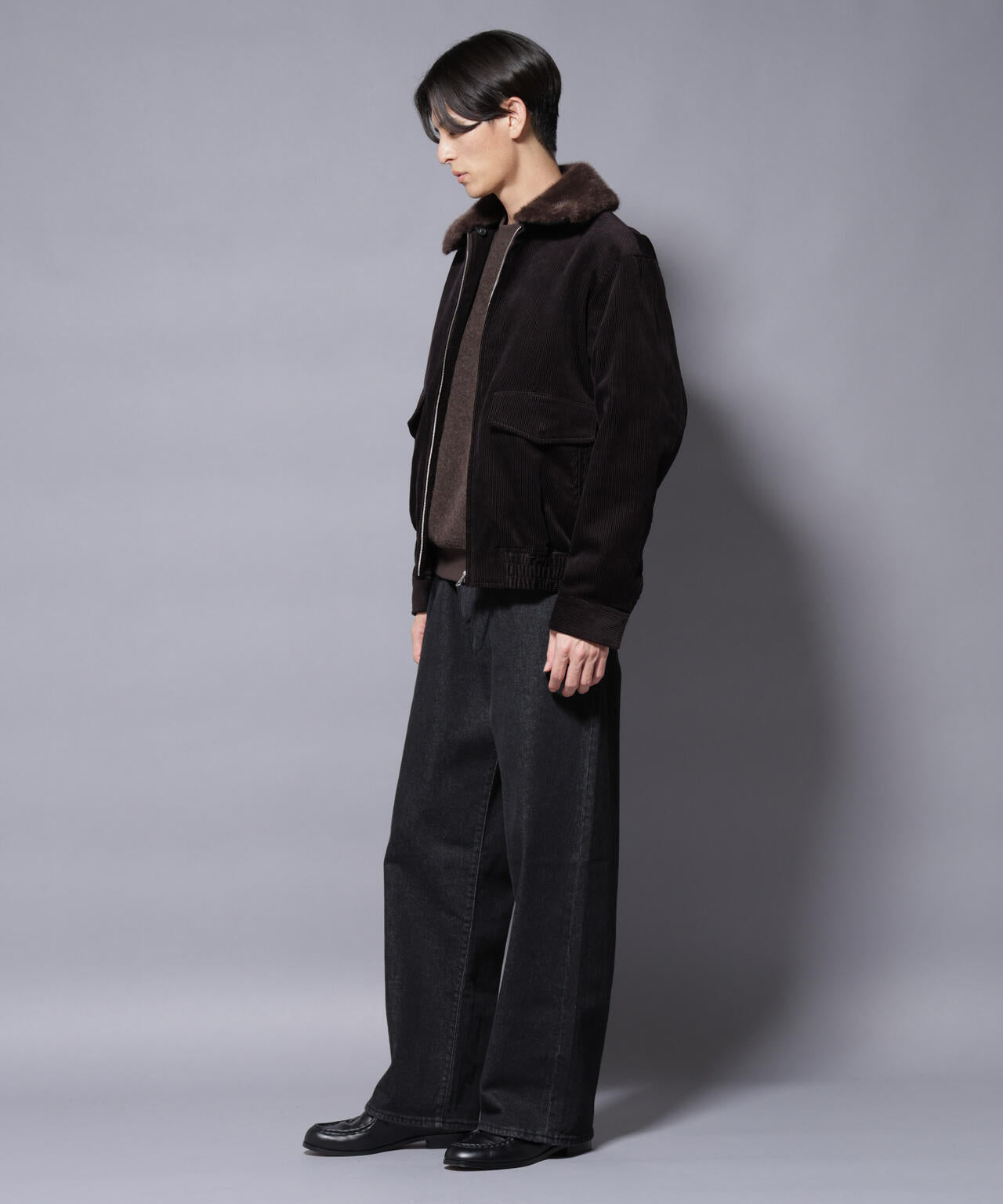 アタッチドカラー コットンコーデュロイブルゾン 6685212222