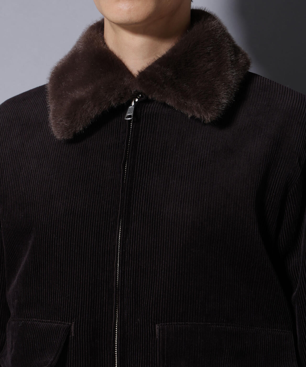 アタッチドカラー コットンコーデュロイブルゾン 6685212222