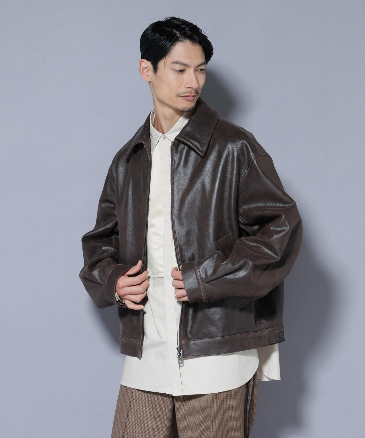 ｢ASSEMBLANC｣ ディストレスシープバルーンボンバージャケット 6685213204