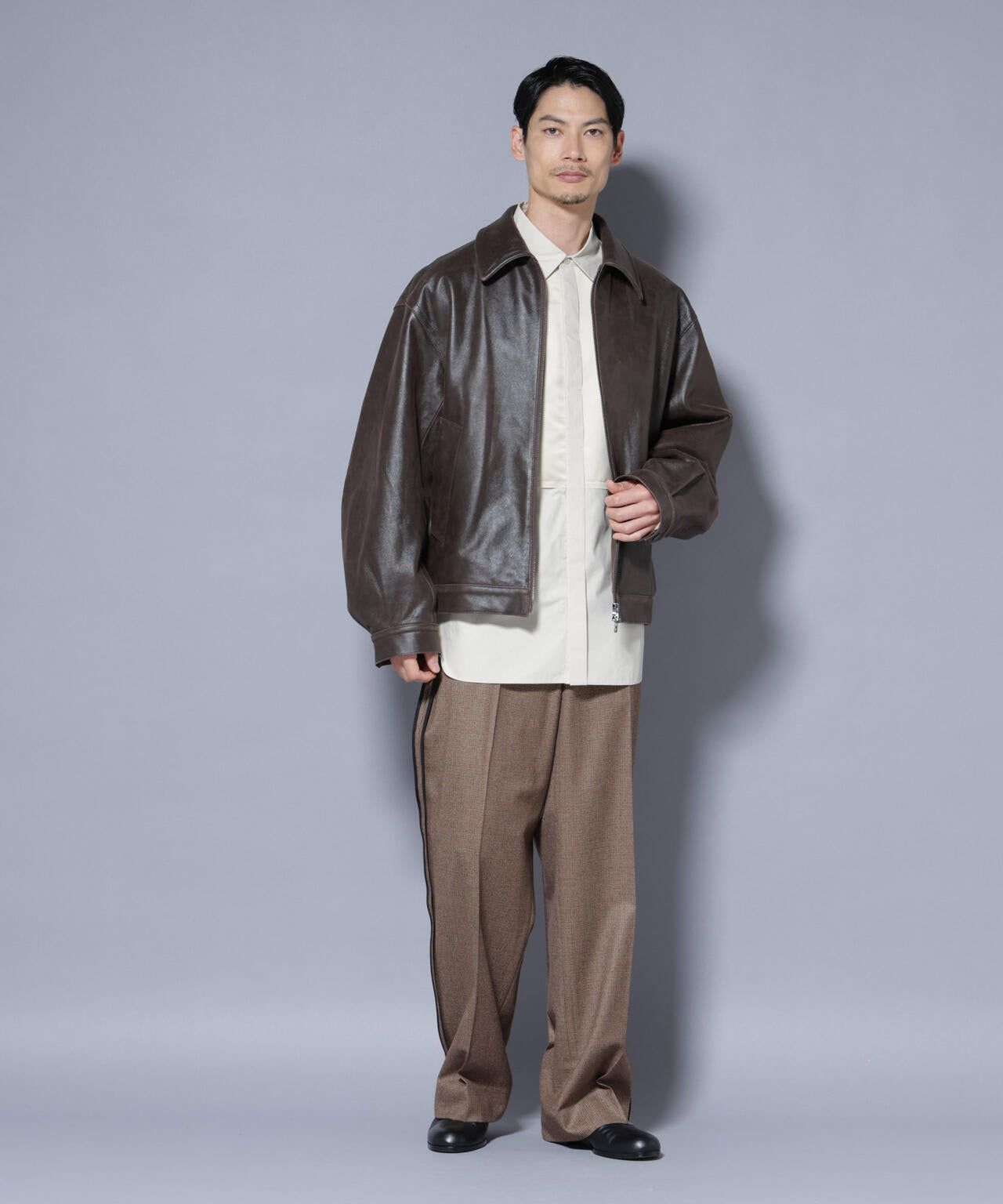 ｢ASSEMBLANC｣ ディストレスシープバルーンボンバージャケット 6685213204