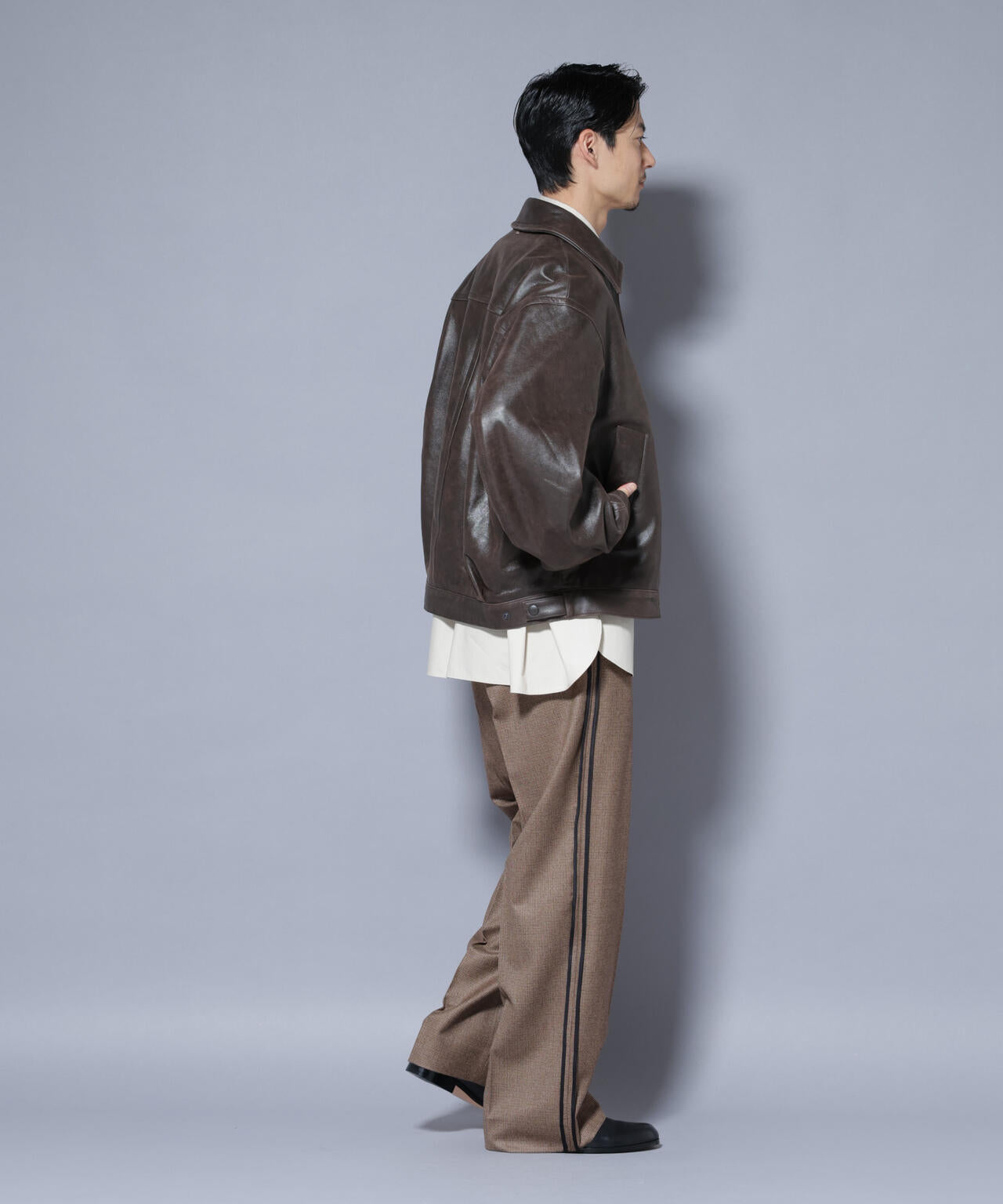 ｢ASSEMBLANC｣ ディストレスシープバルーンボンバージャケット 6685213204